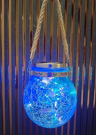 Natchcart Decorative Hanging Set of 1 Multicolor Solar LED Outdoor Indoor Waterproof Lights for Home Decor, Great Gift Ideas (Solar Hanging LED Light)