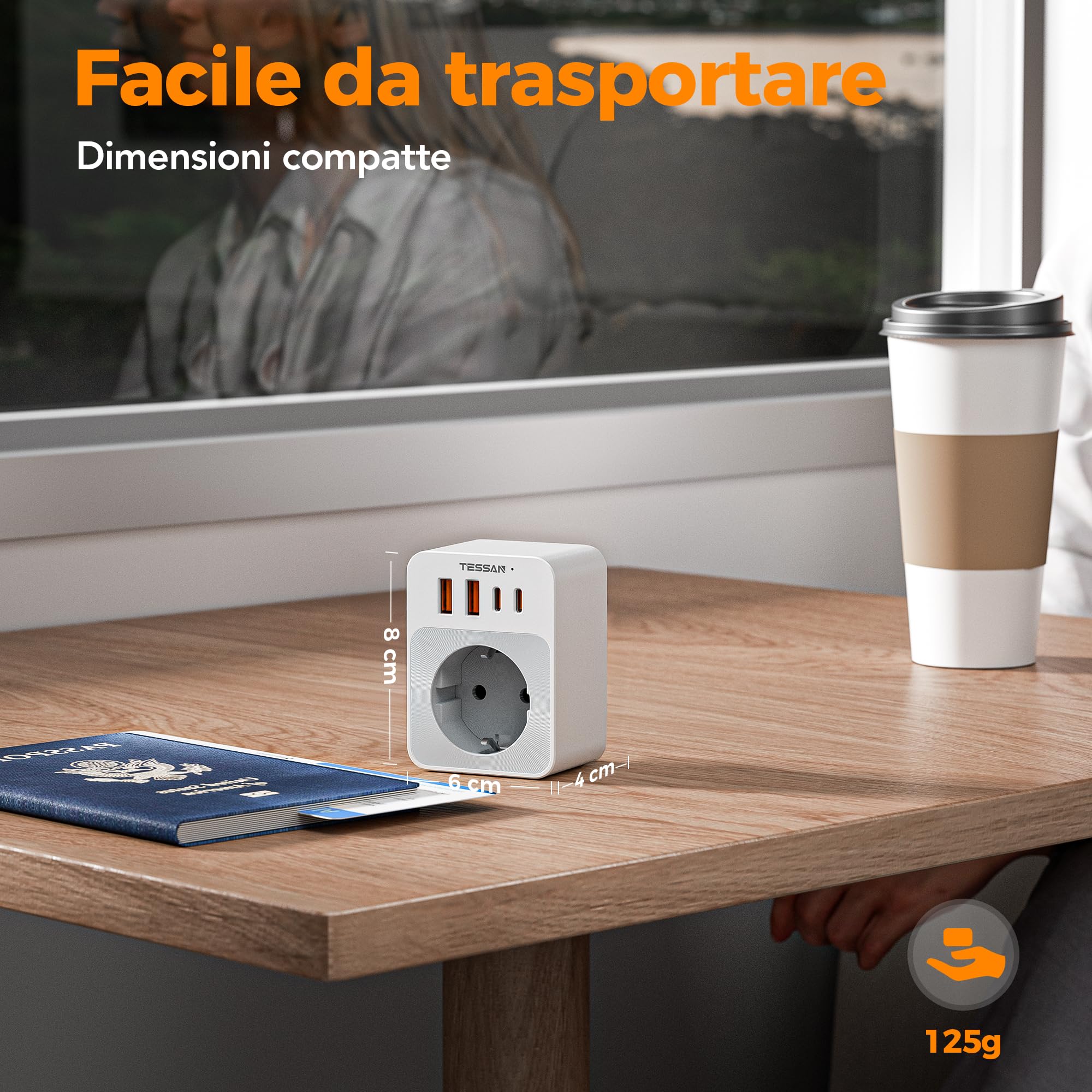 TESSAN Confezione da 2 Adattatore Presa Inglese, 5 in 1 Adattatore UK da Viaggio, Compatto e Pieghevole Spina Inglese USB C 20W, per Irlanda Londra Malta Dubai Zanzibar Presa Elettrica Tipo G