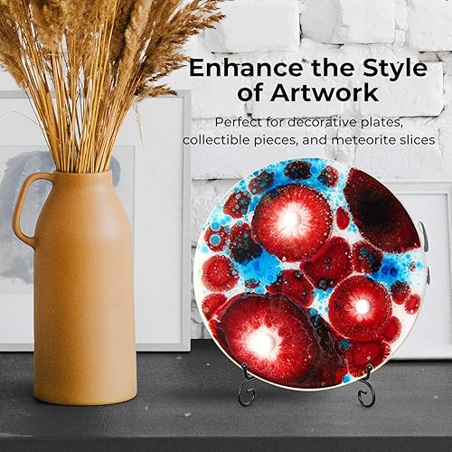 Miniatura 10 de TR-LIFE Paquete de 4 soportes de platos para exhibición, soporte de placa de 10 pulgadas + soporte de caballete de metal para marco de fotos, platos