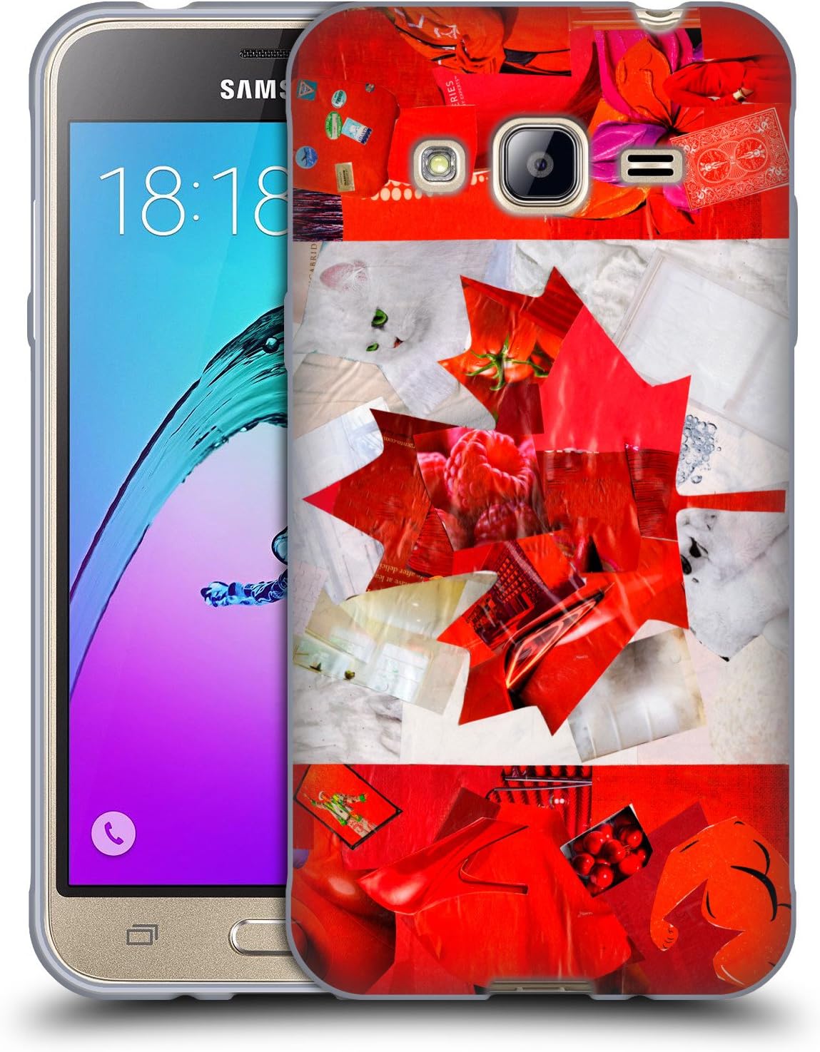 Head Case Designs Officially Licensed Artpoptart Canada Flags Soft Gel Case Compatible With Samsung Galaxy J3