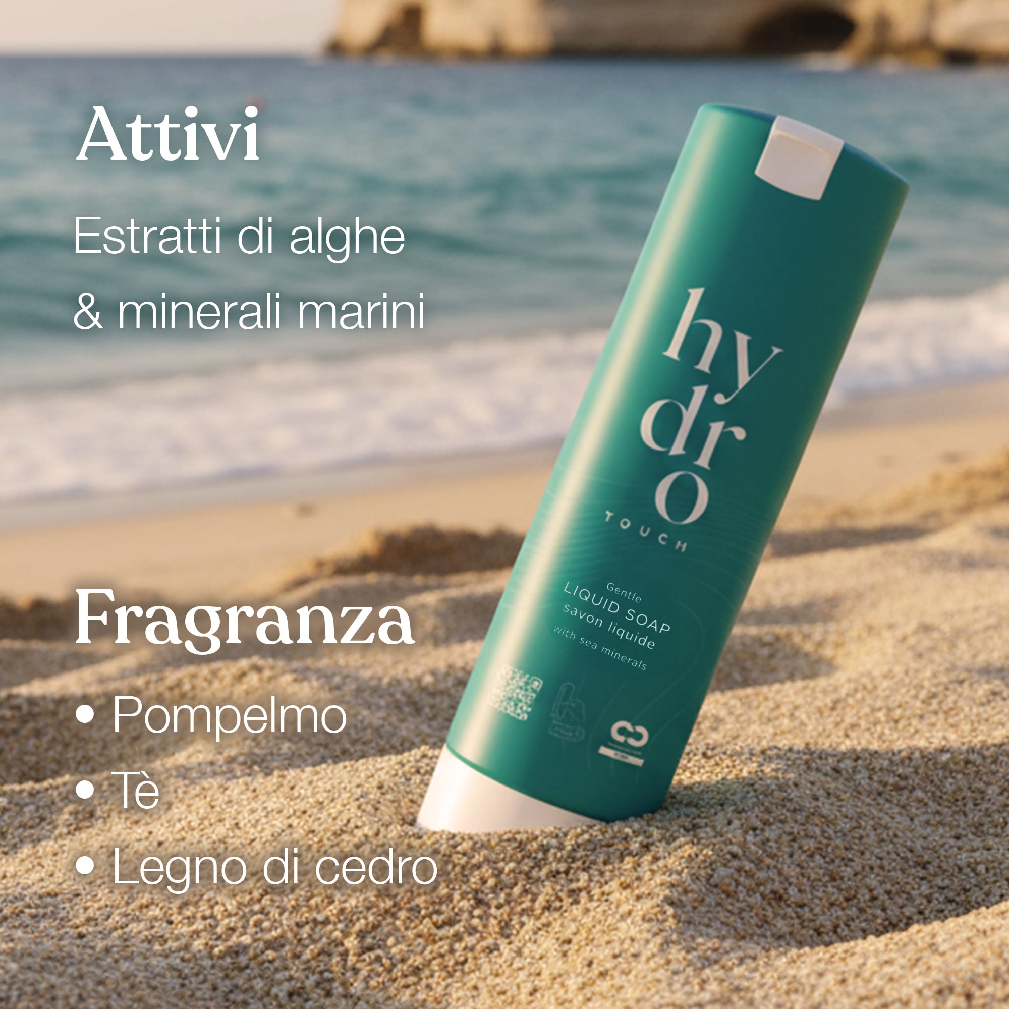 ADA Cosmetics Sapone Mani Liquido – Set da 6 x 300 ml, formula vegana delicata con minerali marini ed estratto di alghe, compatibile con supporto SmartCare