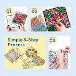 Klever Kits 4PCS Window Art Suncatcher Kits, Fun Gem Painting Kits, Diamond Art and Crafts for Boys Girls, Great Crafts Gift for Kids Birthdays Christmas Ages 6, 7, 8