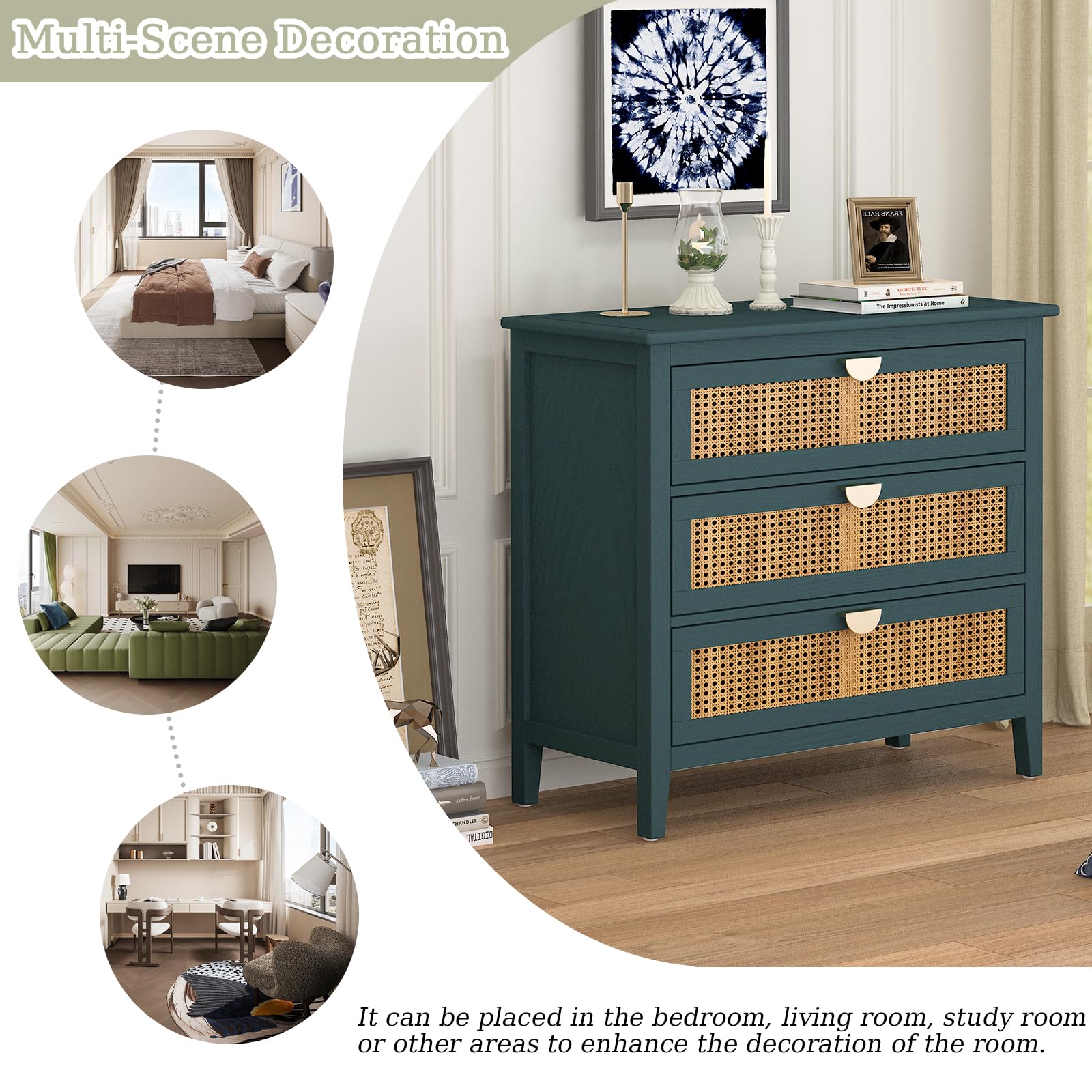 green emerald velvet dress Amazon.com: RoyalCraft Fluted 3 Drawer Dresser, 32 inch Wide Dresser  Nightstand for Bedroom, Modern Wood Chest of Drawers, Large Painted  Nightstand with 3 Drawers for Closet, Hallway, Entryway, Dark Green : Home  & Kitchen