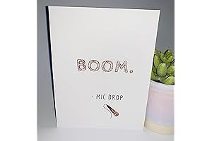 Congratulations Promotion Card - Boom Mic Drop