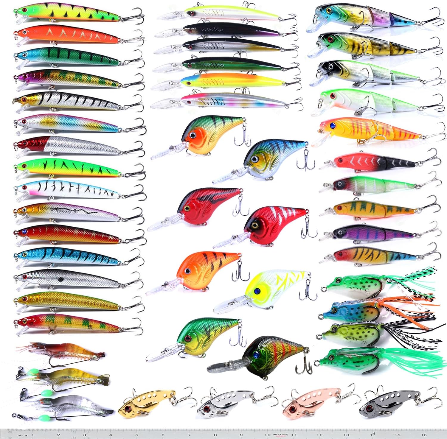 Fishing Lures Kit Minnow Popper Crank Baits Freshwater Bass Fishing Baits Set