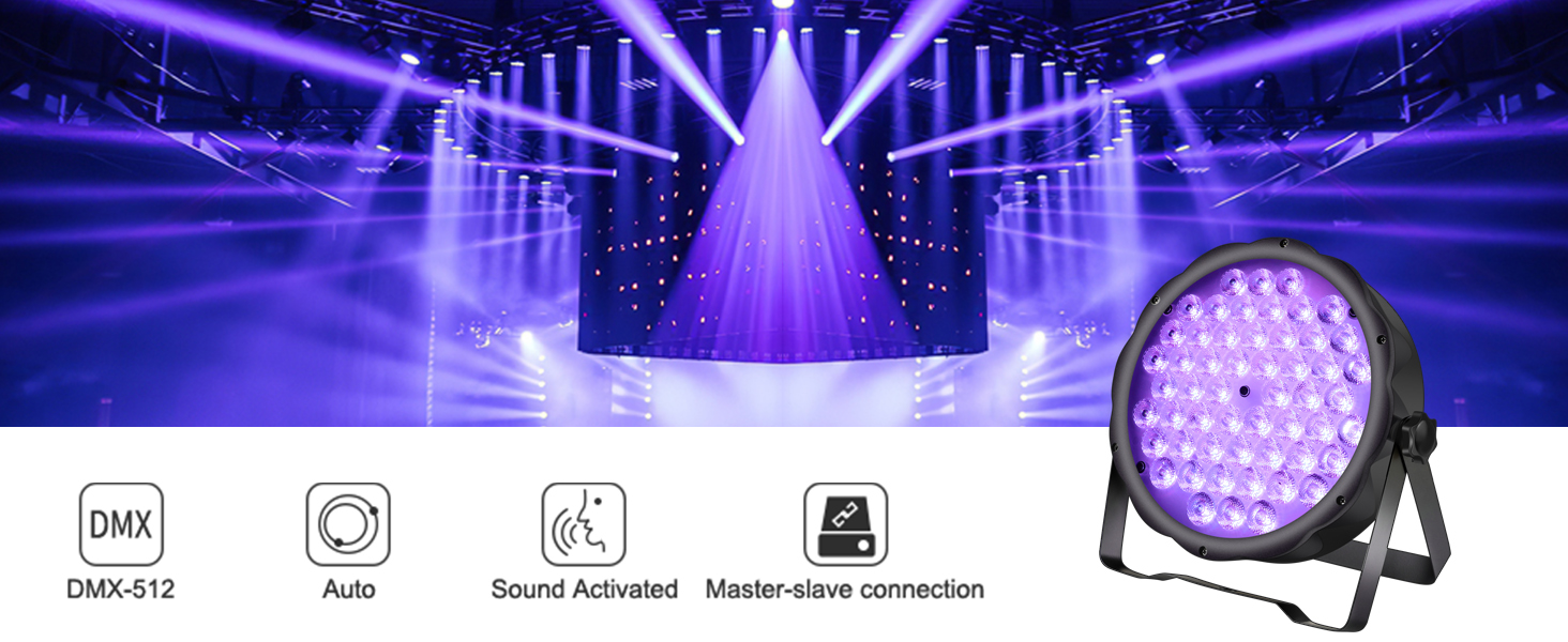 Amazon.com: BETOPPER LED Par Lights 54 x 1.5W, RGB Stage