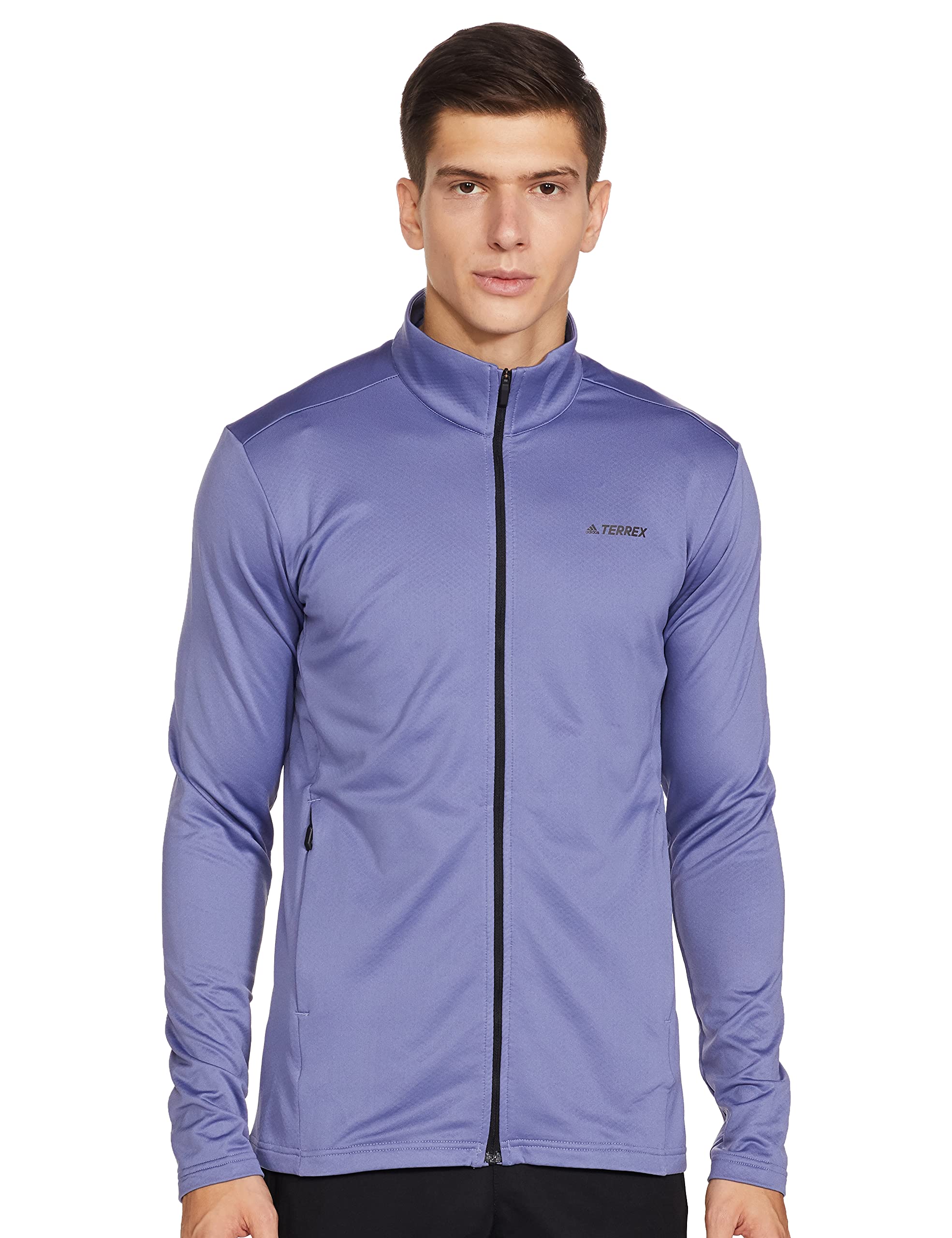 adidasMen's Polyester Everyhike Fz Fl Sweatshirt (Gu6492_Xs, Orbvio, Xs)