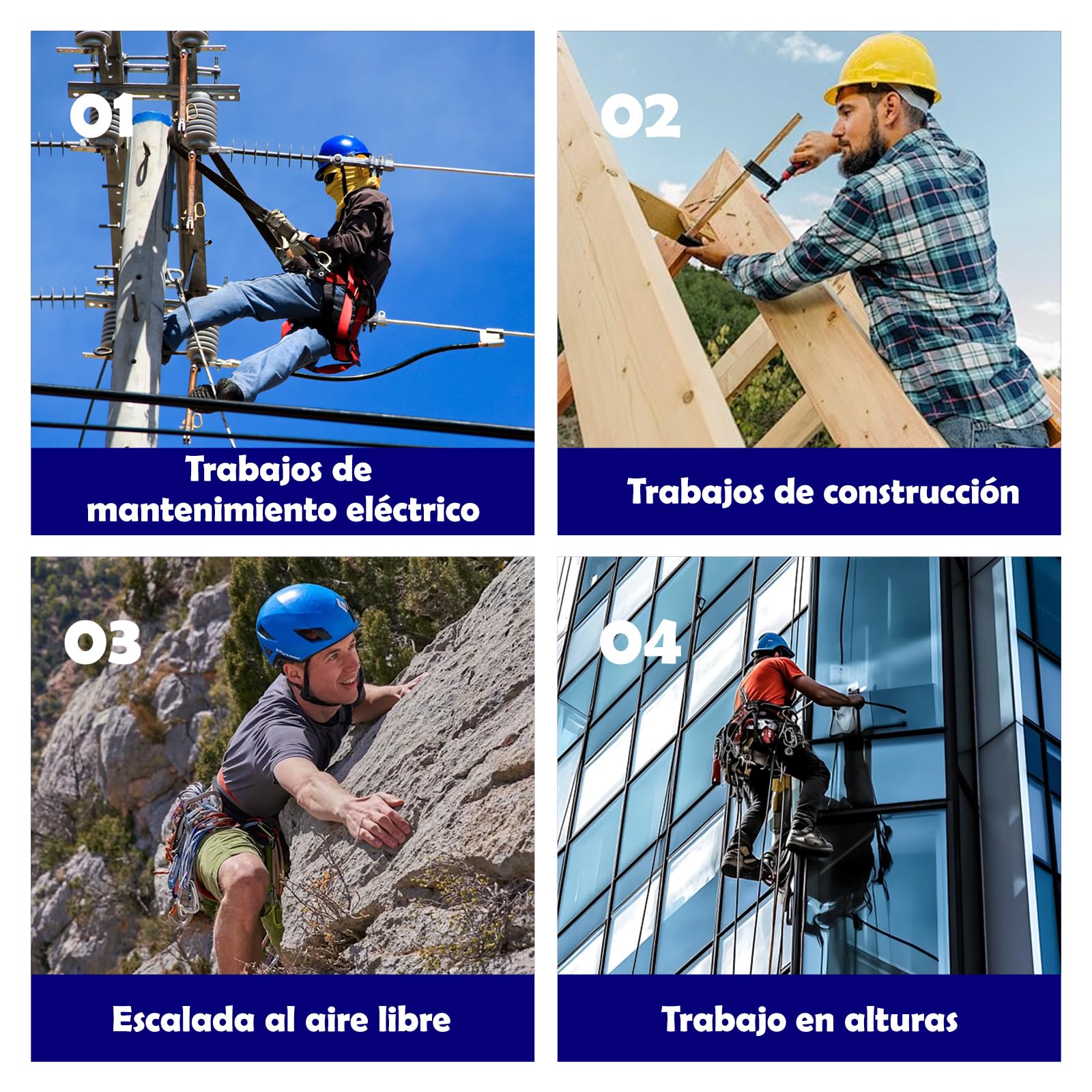 Dispositivo Anticaídas Retráctil 10m, Línea de Vida Retráctil | Arnés de Seguridad para Trabajos en Altura y Construcción, Carga Máxima 150kg