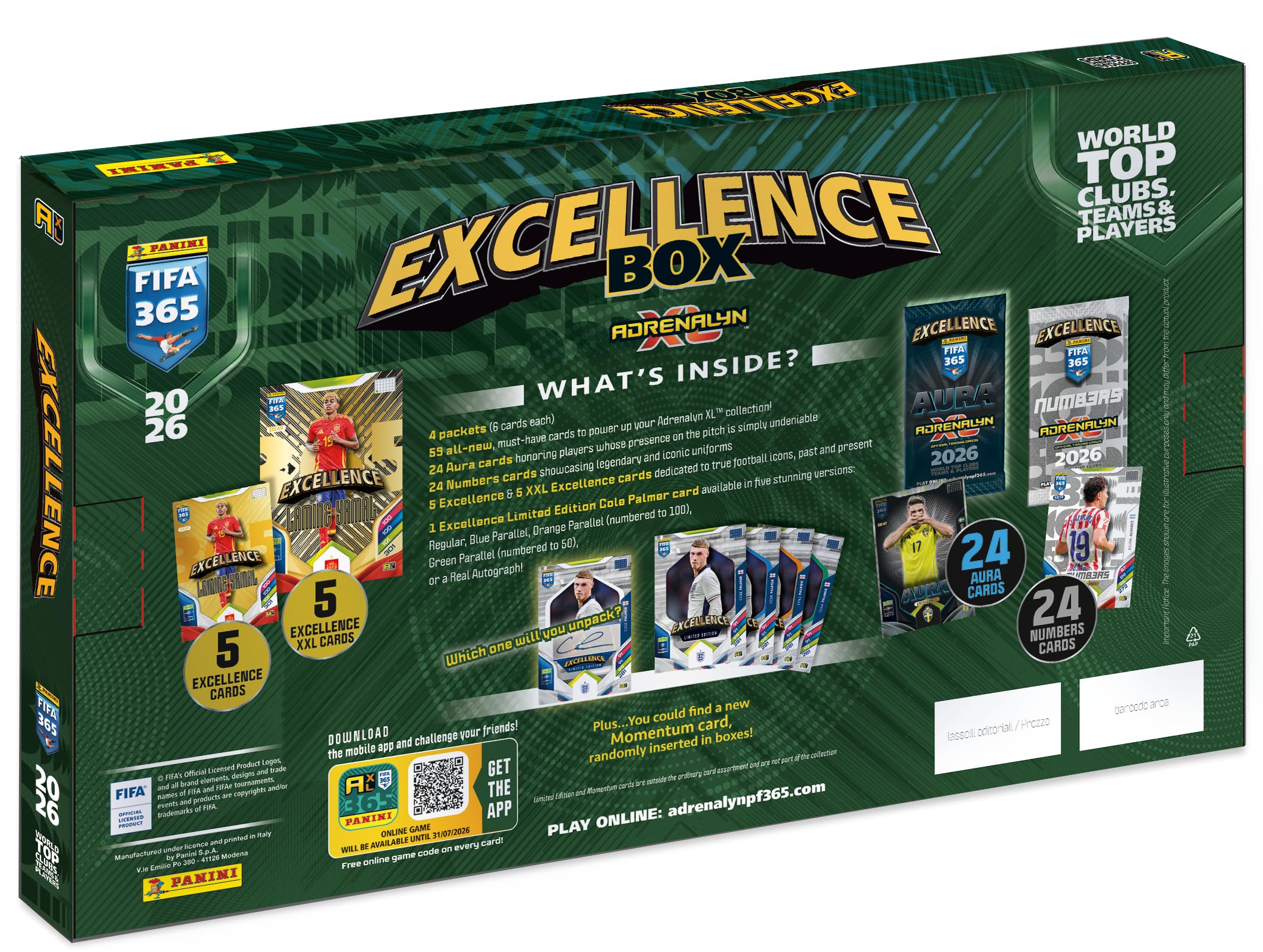 Panini FIFA 365 2026 Juego de Cartas Coleccionables Caja de Excelencia