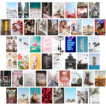 Amazon Com Cy2side 50pcs Grunge Aesthetic Picture For Wall Collage 50 Set 4x6 Inch Cool Collage Print Kit Cool Room Decor For Girl Wall Art Prints For Room Dorm Photo Display Vsco Posters