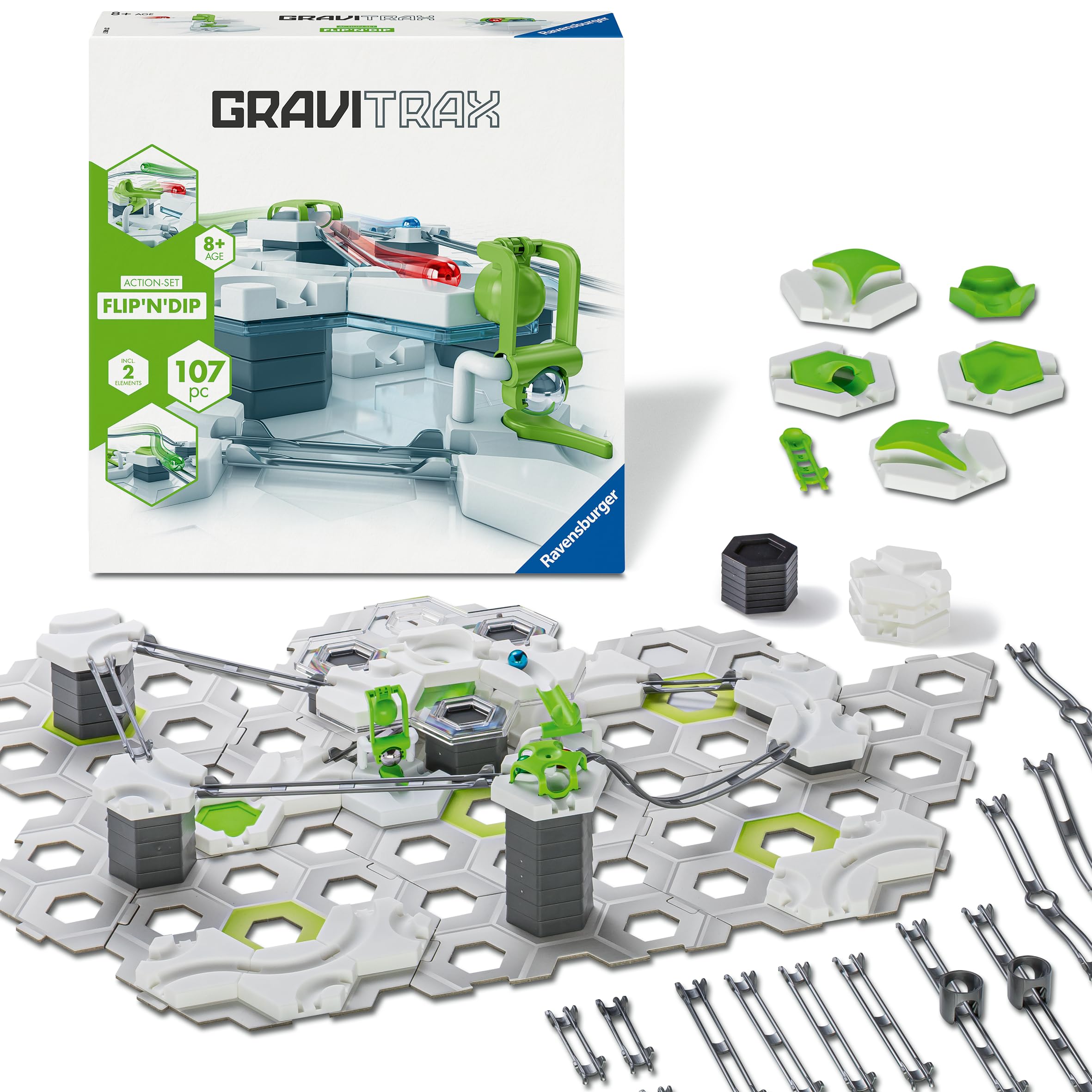 Ravensburger - Gravitrax - Starter Set 107 pièces - Circuit de Billes - Jeu de Construction créatif - Dès 8 Ans - 27485