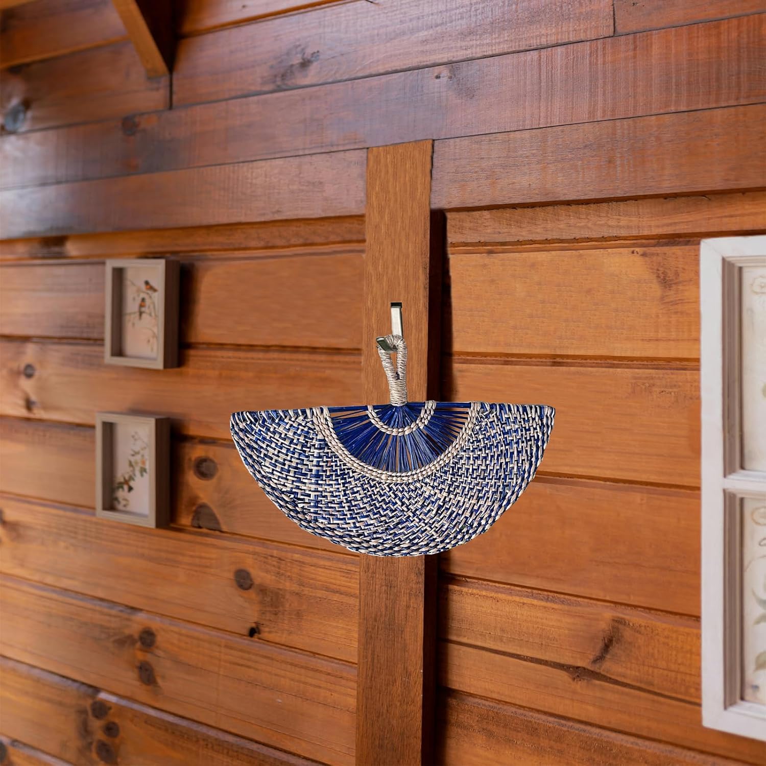 Handmade Straw Fan - Natural Woven Handheld Fan for Wedding Favors, Summer Cooling and Boho Wall Decor