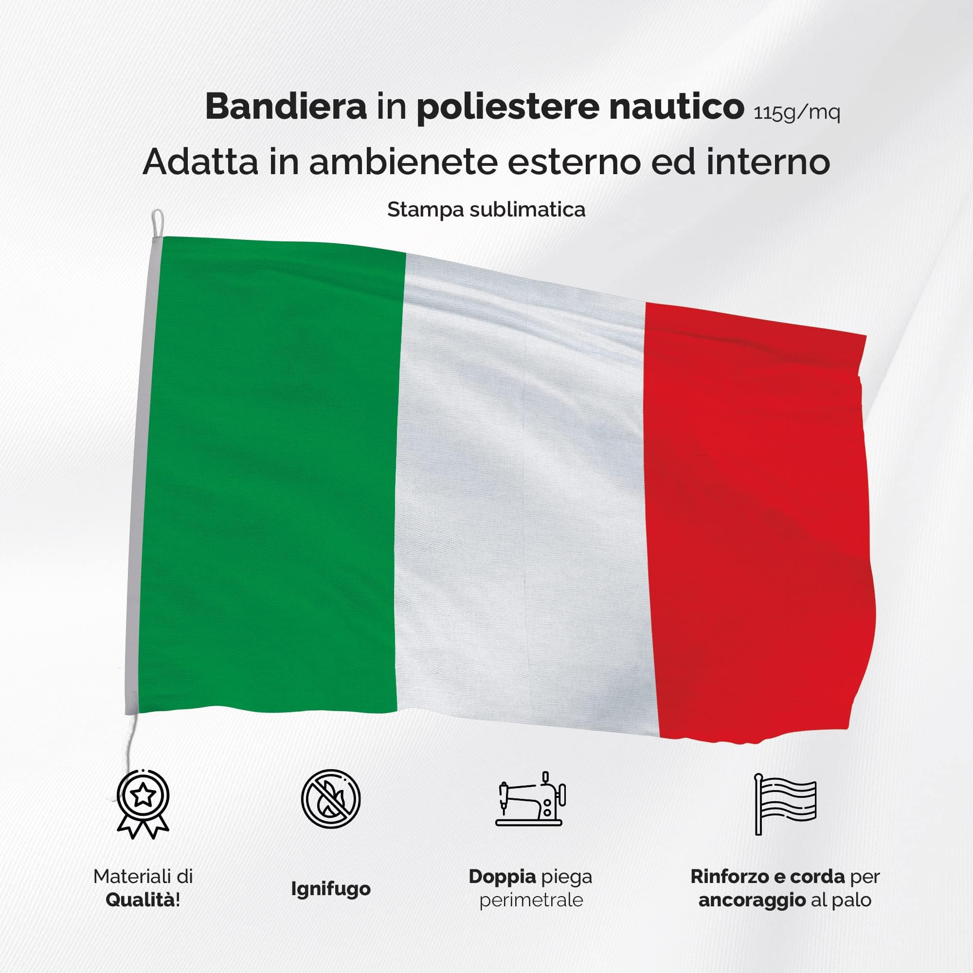 Bandiera Storica REPUBBLICA SOCIALE ITALIANA 100x150 cm Poliestere NAUTICO 115 gr/mq