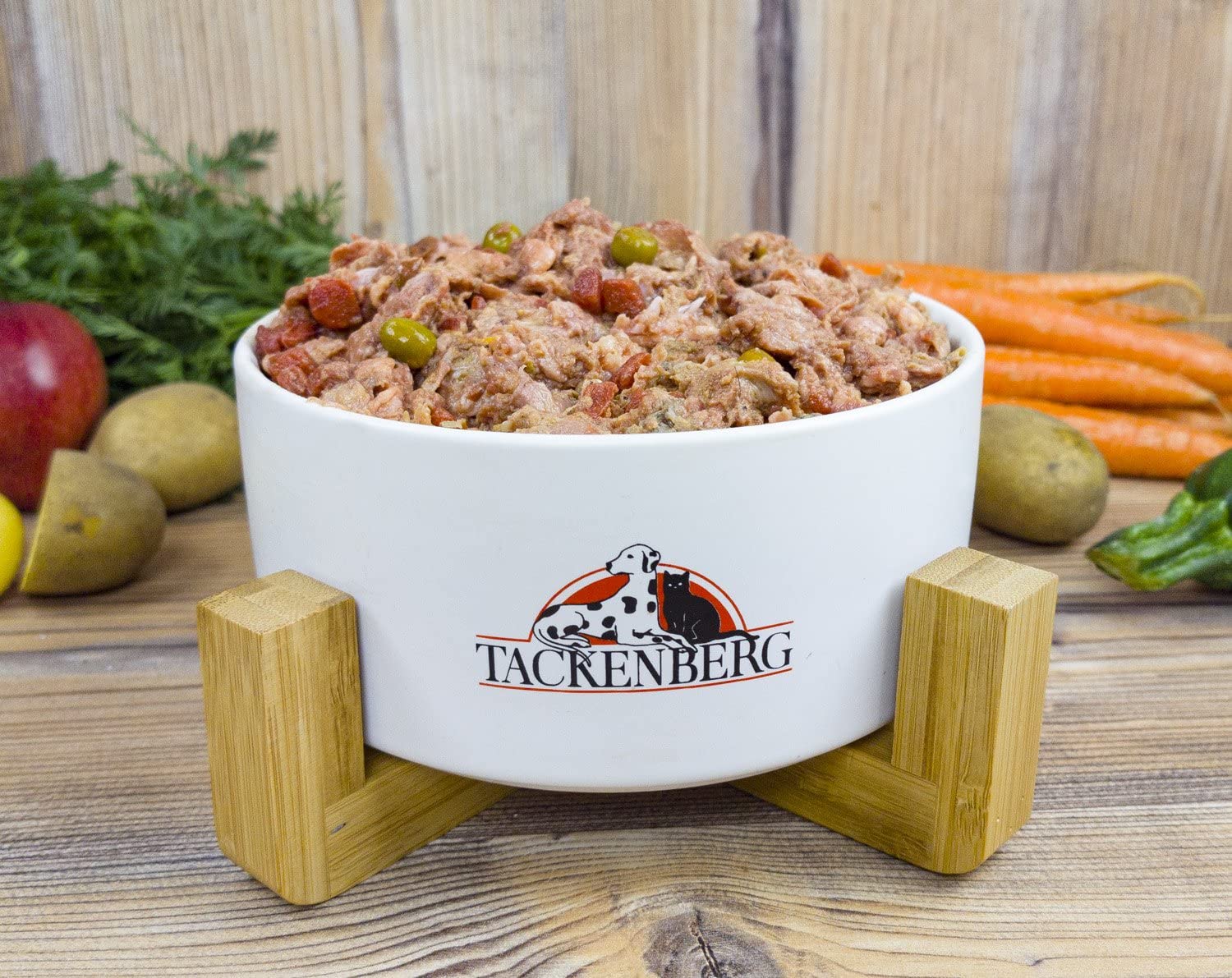 TACKENBERG Barf Menü mit Rindfleisch und feinem Gemüse für Hunde - 14 x 500 g - leckeres Frostfleisch als Hundefutter in Premiumqualität - natürlich getreidefrei - Gefrierfutter