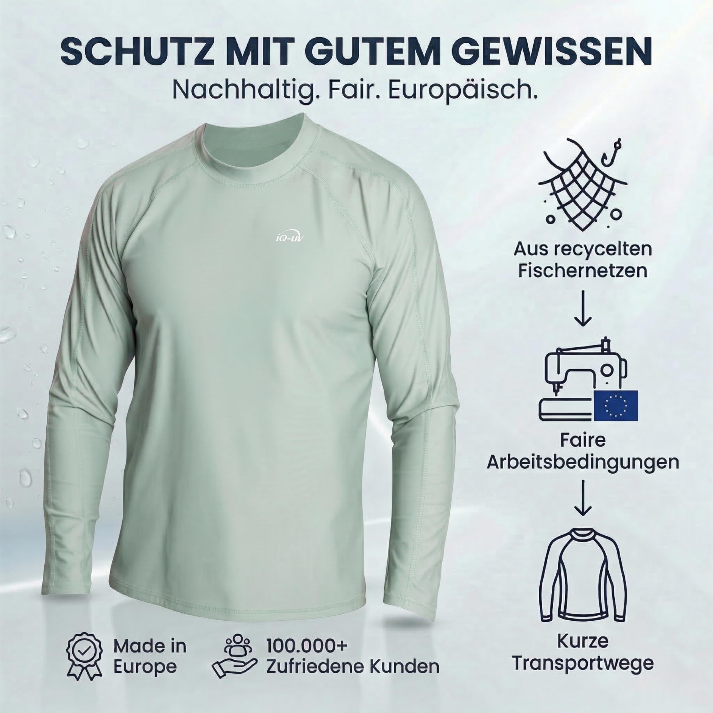 iQ-Company Herren UV Kleidung 300 Shirt Loose Fit Long Sleeve