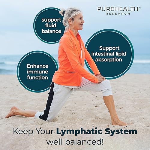 Miniatura 6 de PUREHEALTH RESEARCH Lymph System Support Supplement - Lymphatic Drainage Supplement with Dandelion Extract, Cleavers, Burdock Powder - Reduce