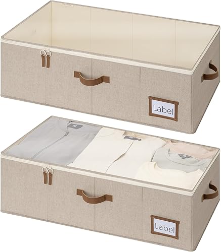 Miniatura 1 de StorageWorks Contenedores de almacenamiento debajo de la cama, contenedores de almacenamiento debajo de la cama de 10 pulgadas con tapa, organizador