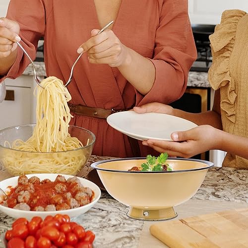 Miniatura 6 de BESTonZON Cuenco de pistacho 2pcs Cuencos esmaltados, platos esmaltados mezclando jarra y lavabo, juego de cuencos esmaltados vintage