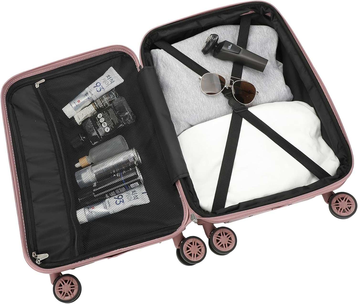Bioworld Hello Kitty Character Print Pink Plaid 20" Adult Hardside Carry-on Rolling Luggage