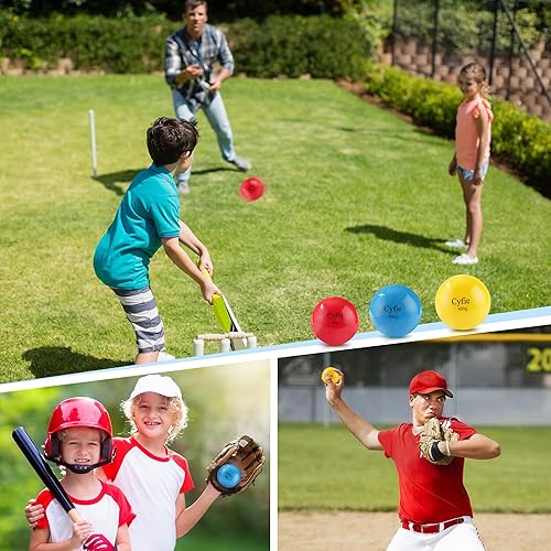 Vista 7 de Cyfie Béisbol/sóftbol pesado para golpear, pelotas pesadas para golpear, entrenamiento de bateo, práctica de lanzamiento y lanzamiento (paquete de 6)