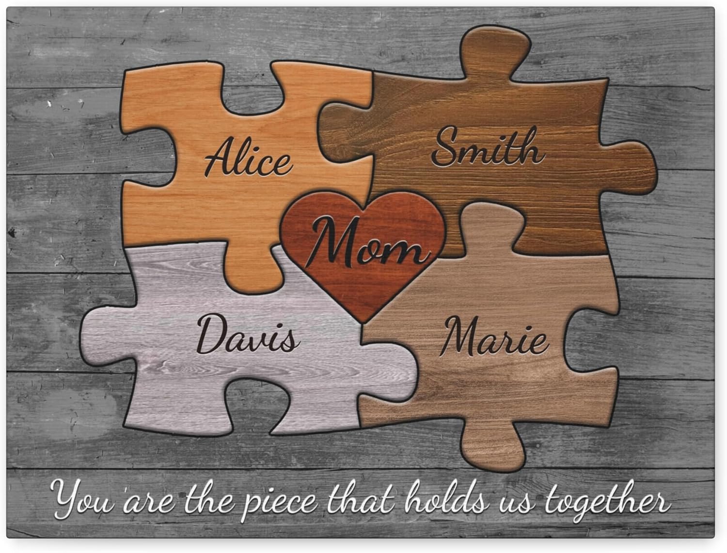 Mother's Day Showdown: Custom puzzle Sign with 1.25 Inch Canvas Gallery Wraps