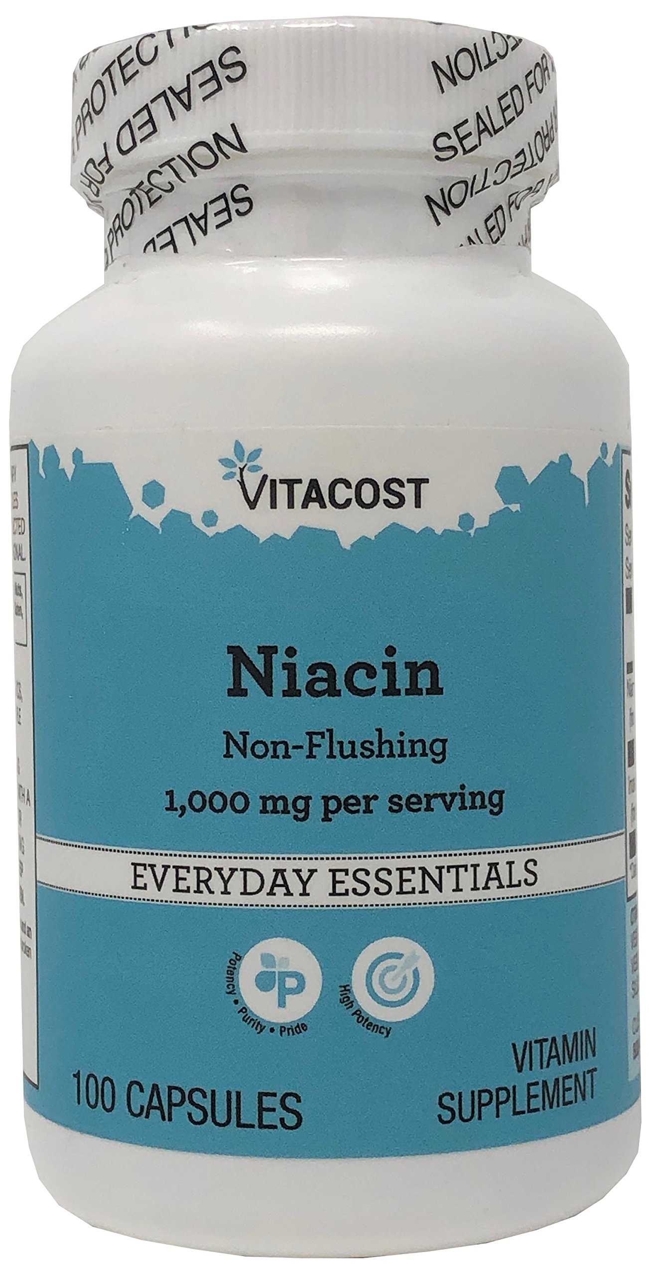 Vitacost Niacin Non - Flushing - 1000 mg per Serving - 100 Capsules