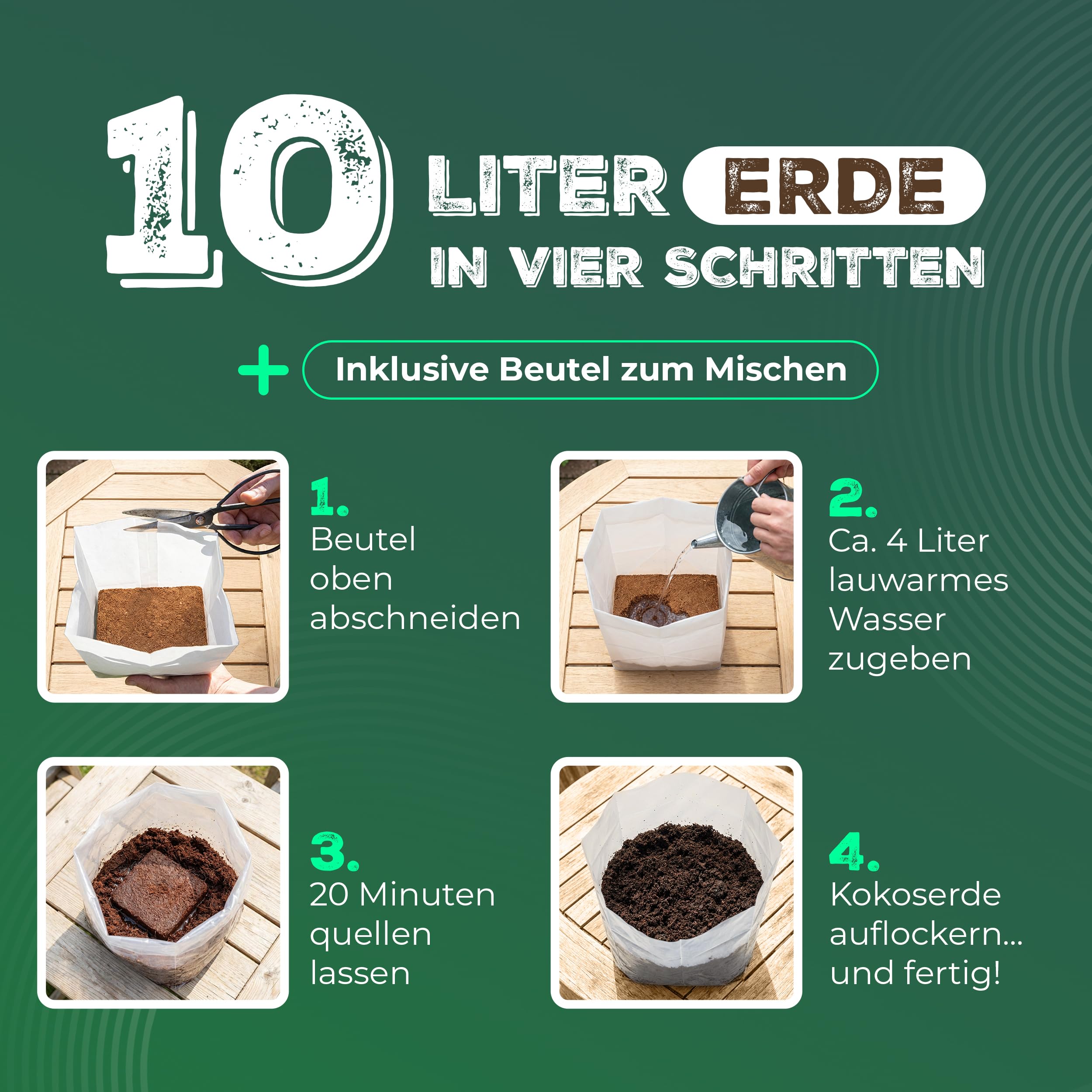 48x Blumenerde | Humuserde | Anzuchterde ohne Dünger | 288 Liter | Kokosfaser Erde Orchidee | Cocos Humus | 650g 20x5,5x10cm | Torferde Garten Kokosnuss Erde Substrat Zimmerpflanzen Kokoserde kaufen