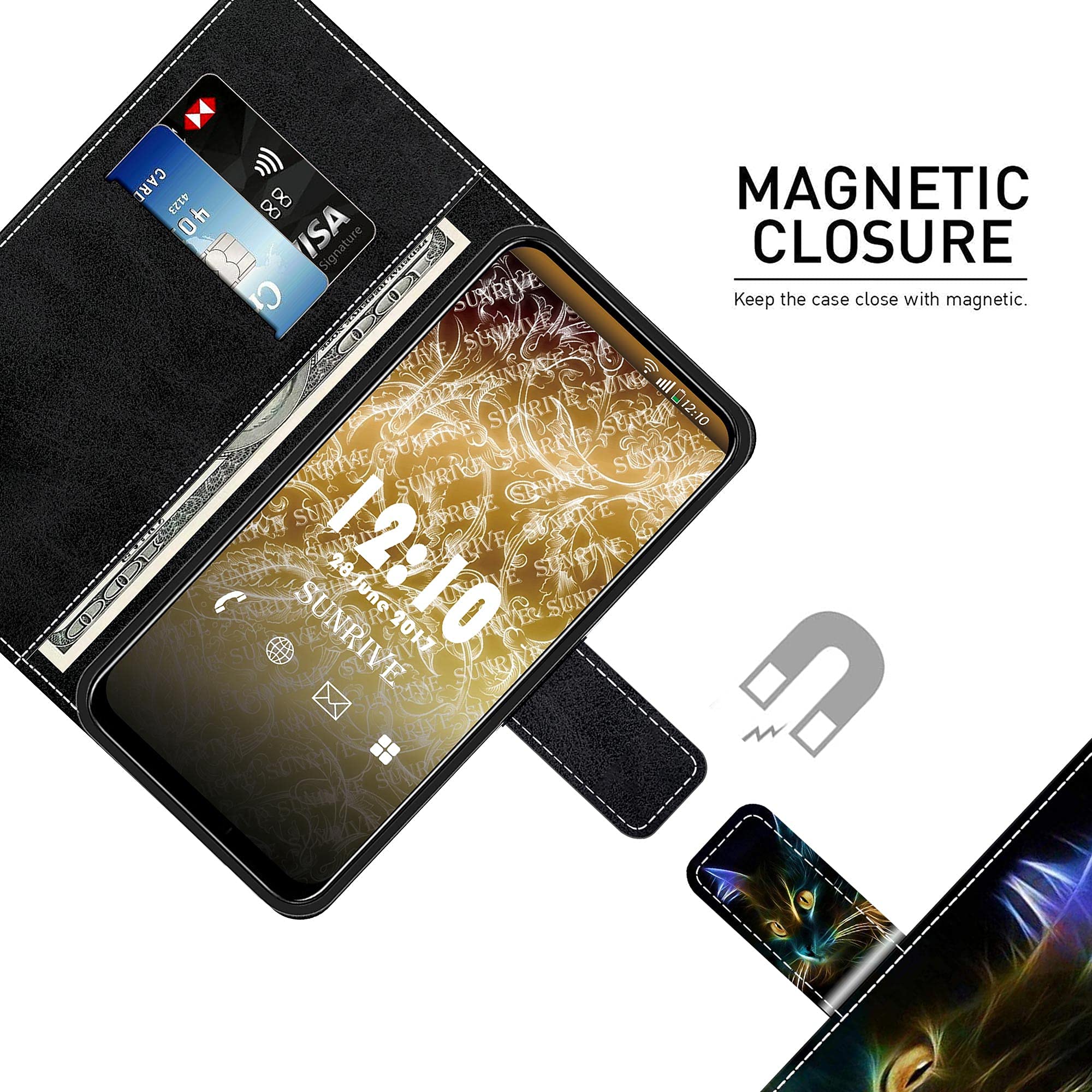 Cover Per Sony Xperia XZ Premium – Custodia A Portafoglio Con Supporto E Vani Carte – Pelle PU Con Chiusura Magnetica, Paraurti In TPU – Include Pennino Capacitivo – Colore: Lupo