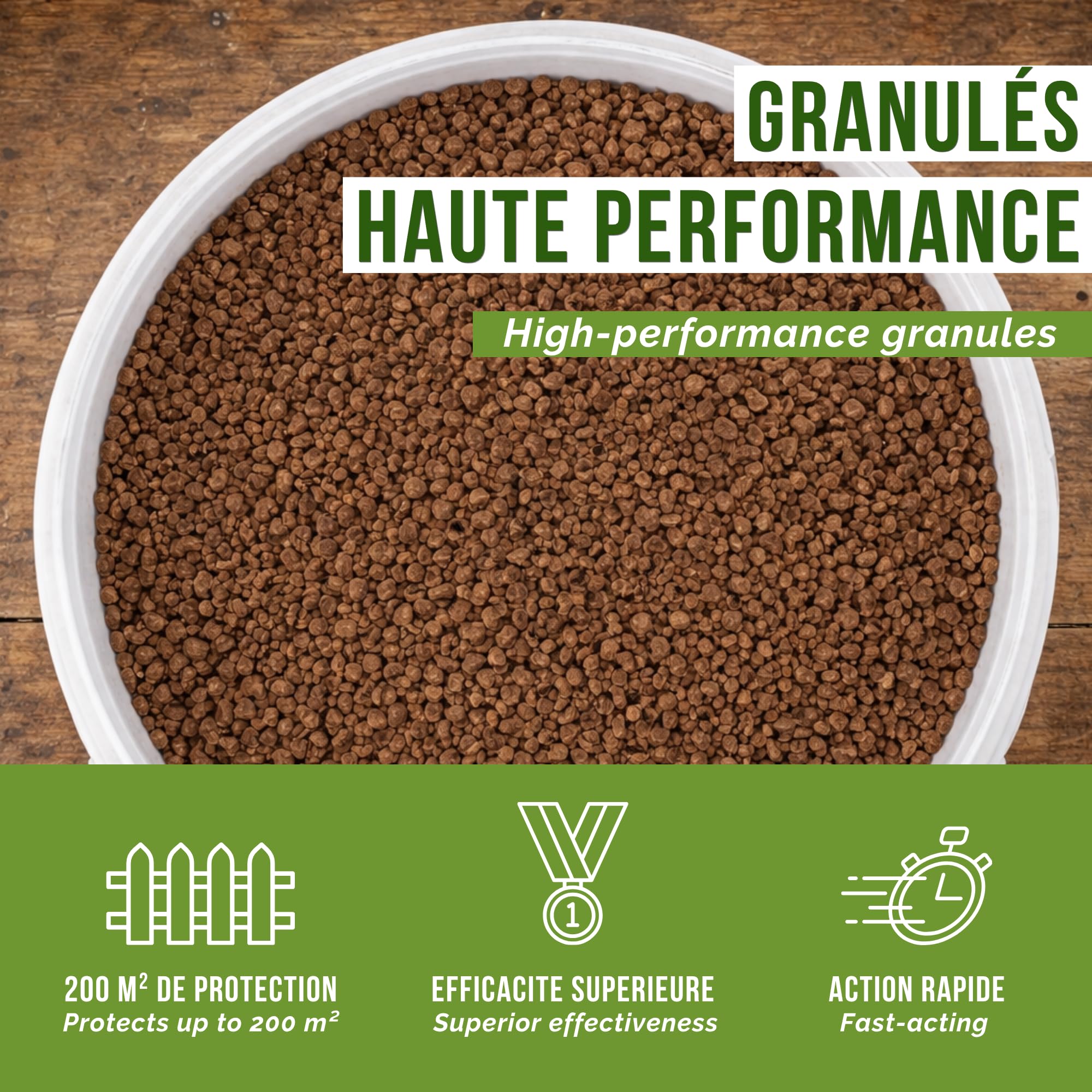 Repulsif Serpent et Lezard en Granules - Protection 200 M2 - Anti Vipere et Couleuvre Puissant - Produit Exterieur Efficace pour Jardin et Terrasse