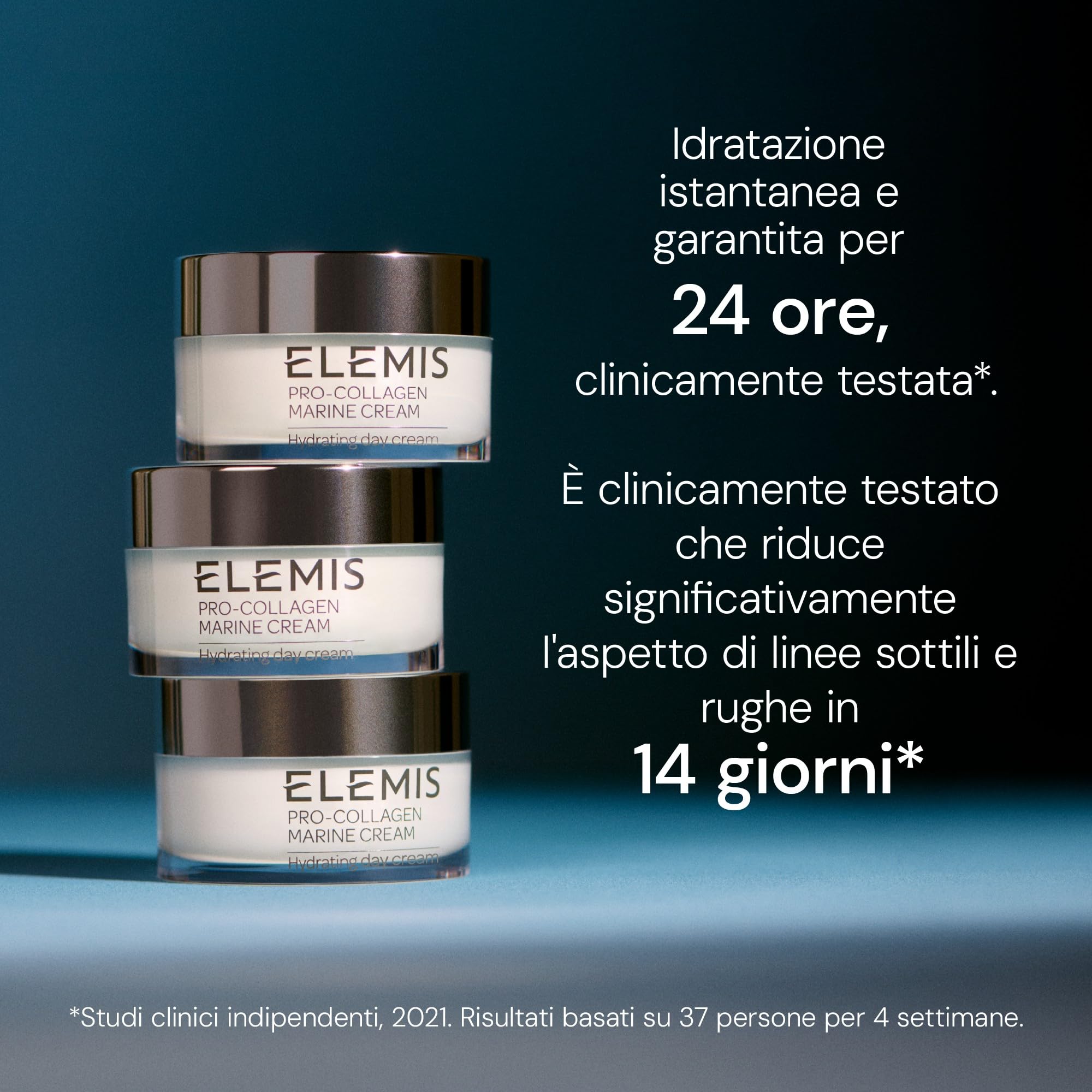 Elemis Marine Pro-Collagen Cream SPF30, Crema idratante quotidiana antirughe, Gel-crema leggero per tutti i tipi di pelle, Morbidezza, Luminosità, Protezione, 50 ml