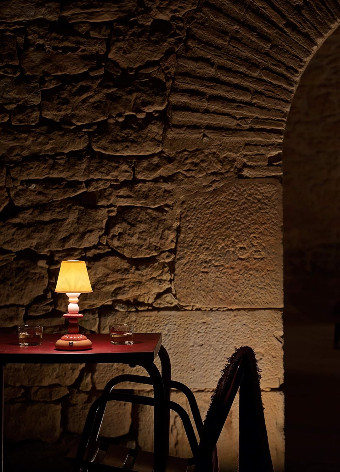 LLADRÓ Lotus Firefly Table Lamp. Green and Blue