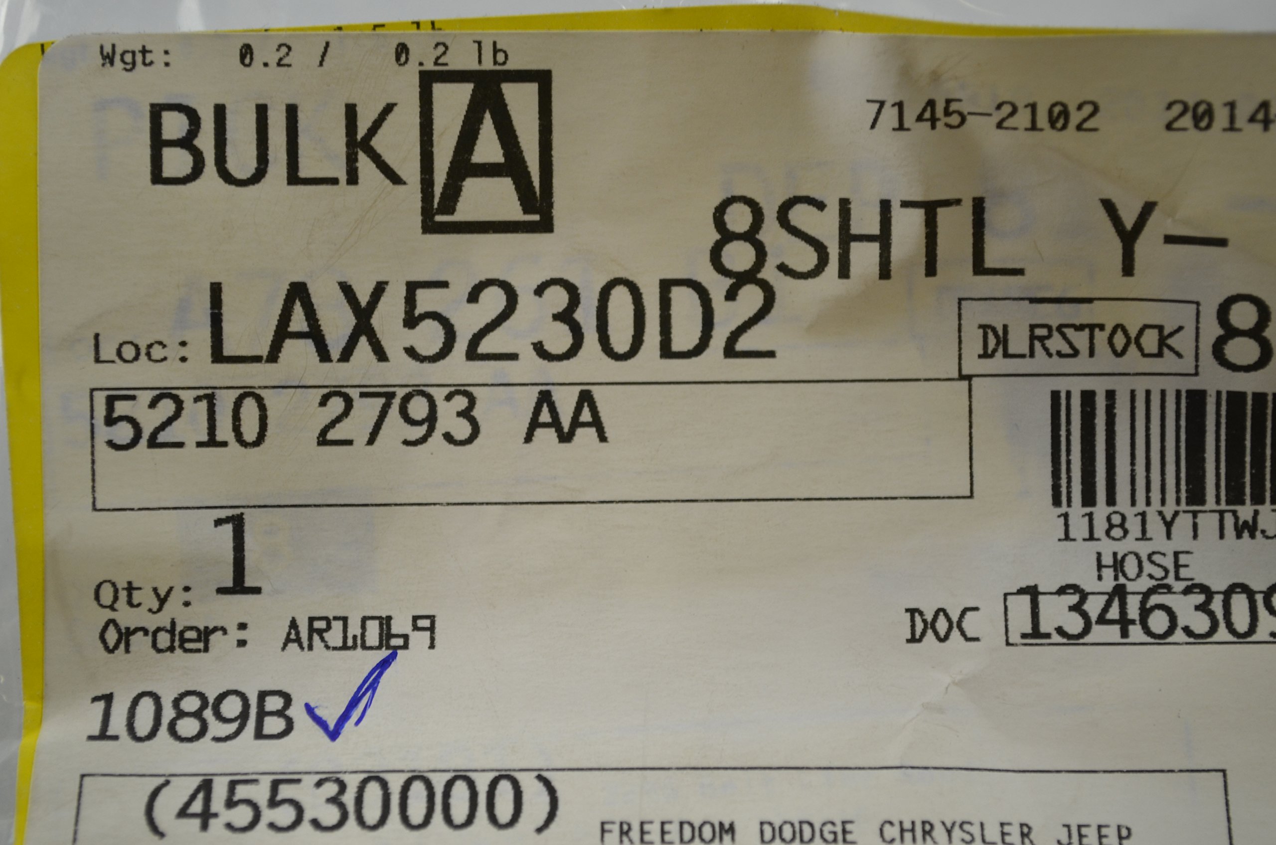 Chrysler Hose-Leak Detection Pump to CANI