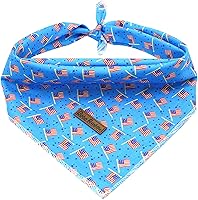 Vista 17 de Pañuelo para perro del Día de la Independencia, 1 bandana con estampado de bandera estadounidense, bandanas de verano, bufanda, bufanda cuadrada