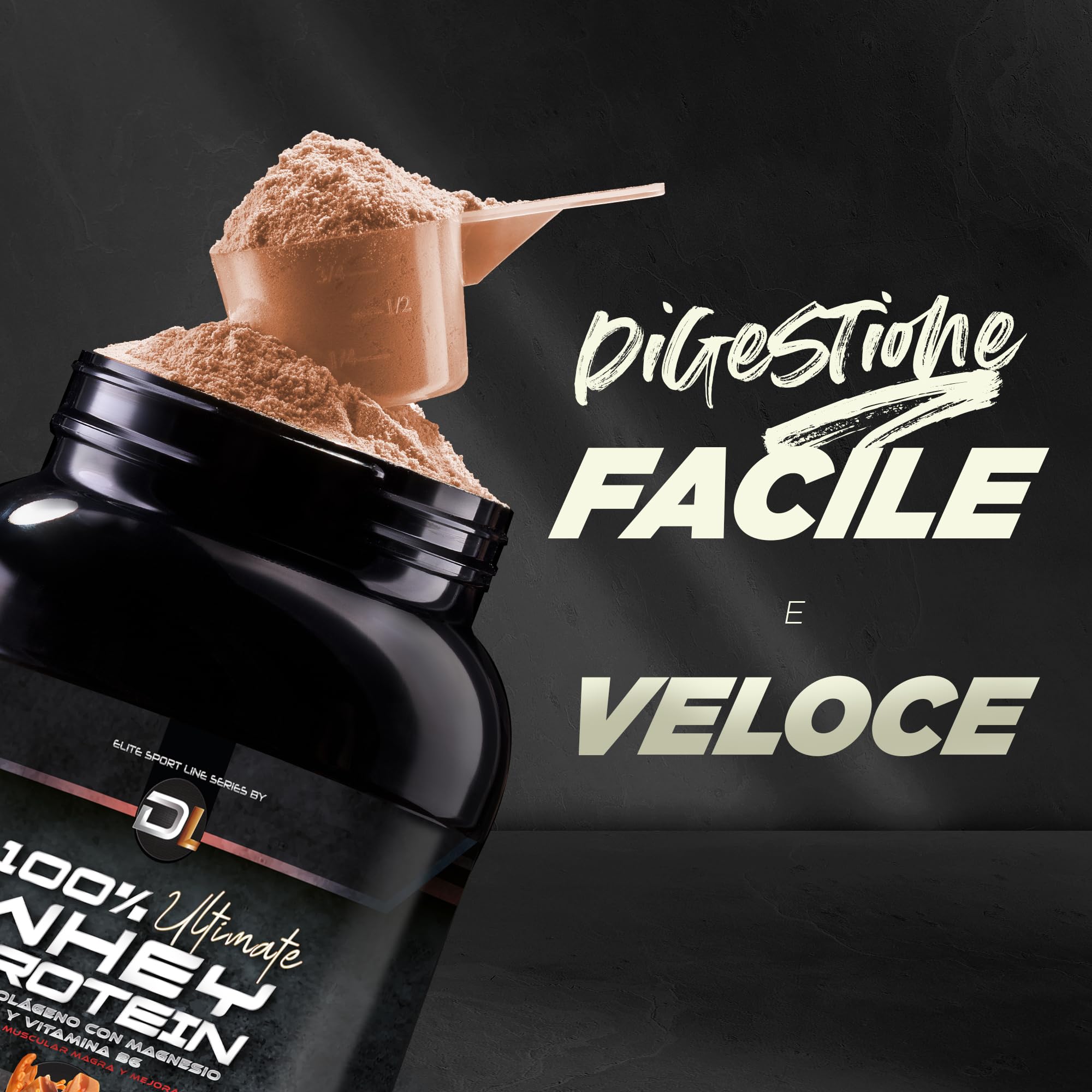 Whey Protein | Proteina in polvere con Collagene, Magnesio e Amminoacidi | Aumenta la massa muscolare | Supporta lo sviluppo e il recupero muscolare | Proteina facile da digerire | 1kg Caramello