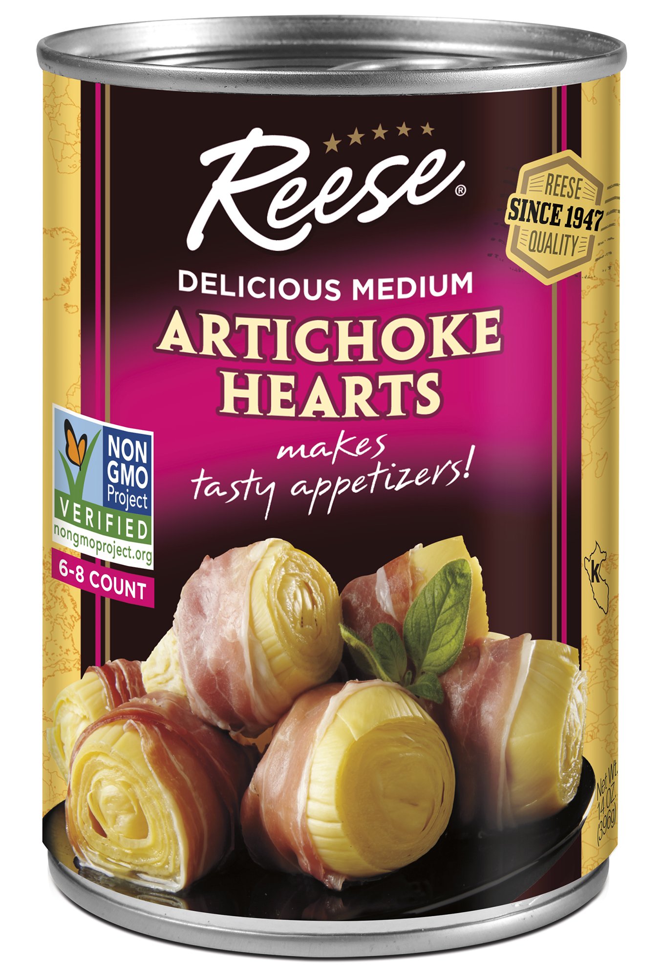 Reese Artichoke Hearts 6-8, 14-Ounce Cans (Pack of 12)