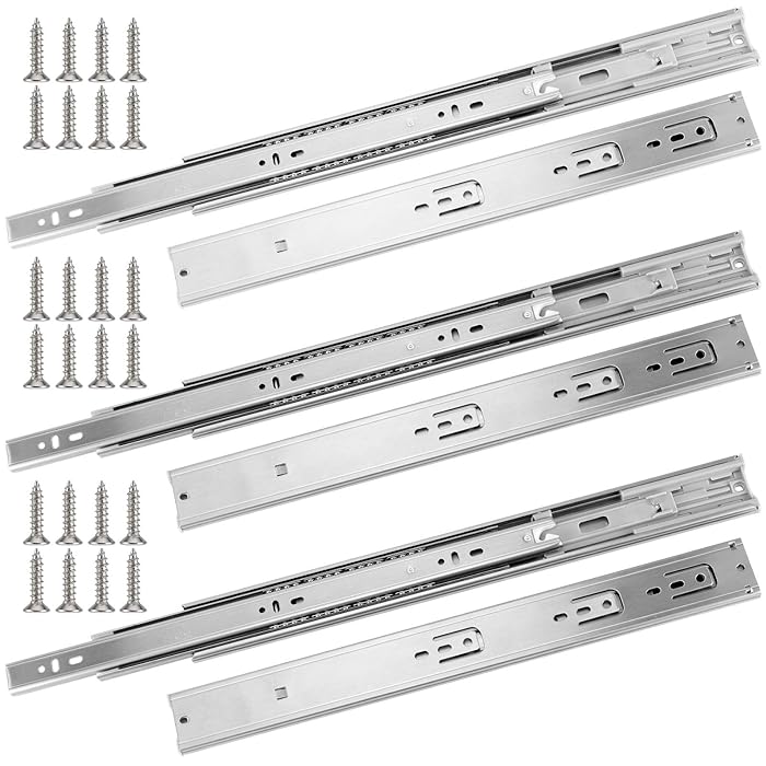 Buy KEILEOHO 6 PCS 16 Inches Heavy Duty Drawer Slides, 3 Pairs of Full