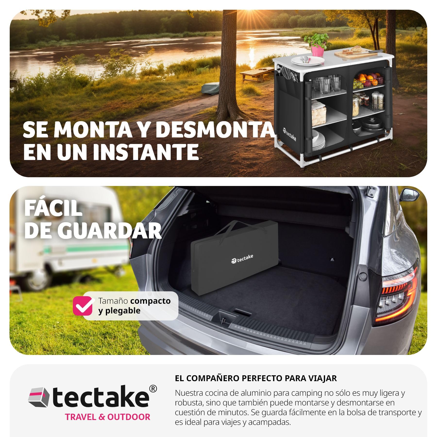 TecTake 800585 - Cocina de Camping para Muebles de jardín, Varios Modelos