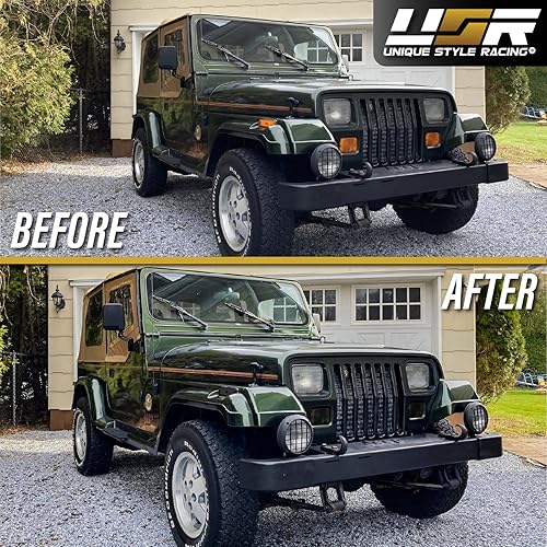 Miniatura 5 de USR DEPO 94-95 YJ - Luces de señalización laterales COMBO ahumadas para parachoques delantero + juego de luces de marcador lateral de