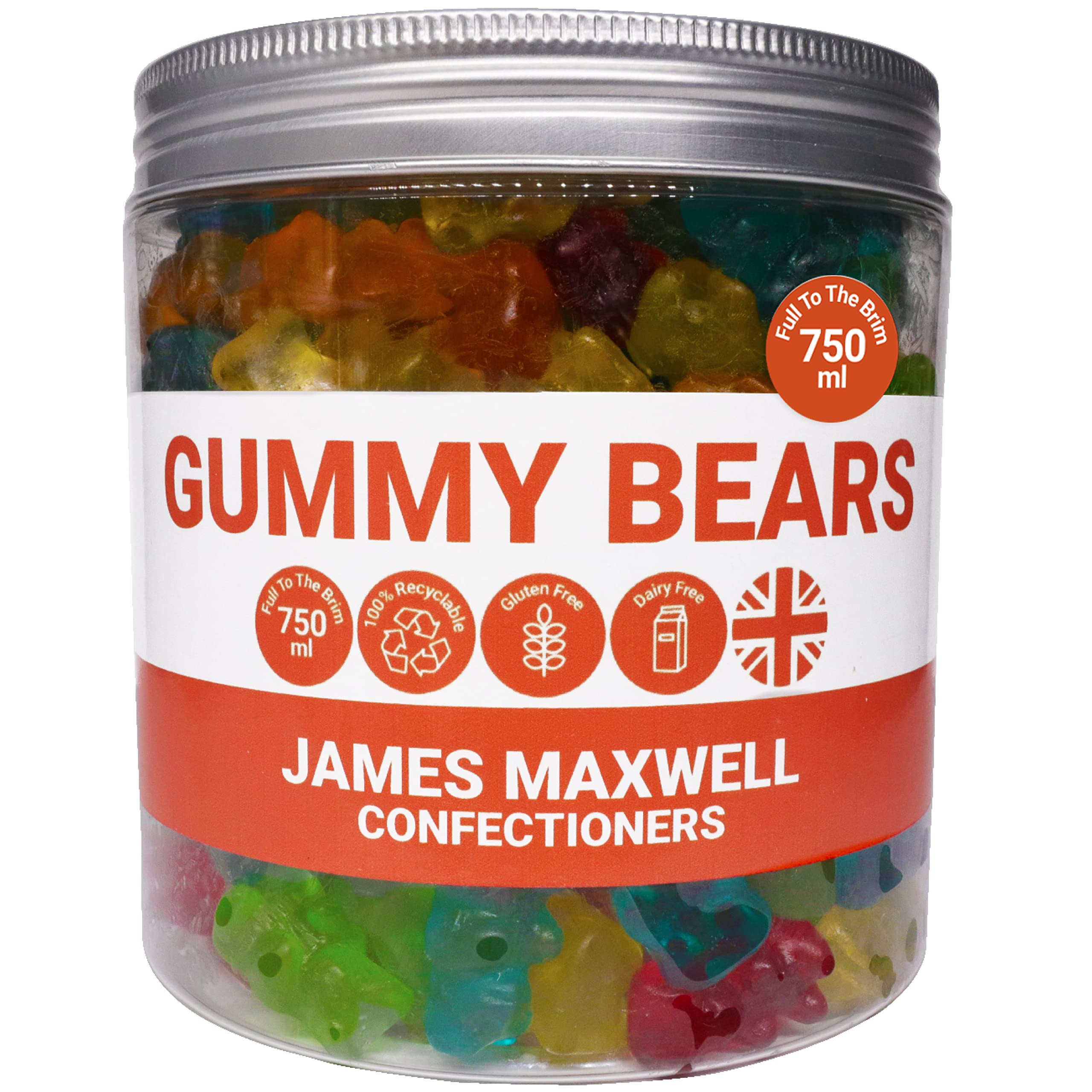 Buy Gummy Bears Gluten & Dairy Free Gummy Sweets in Tubs Retro Old
