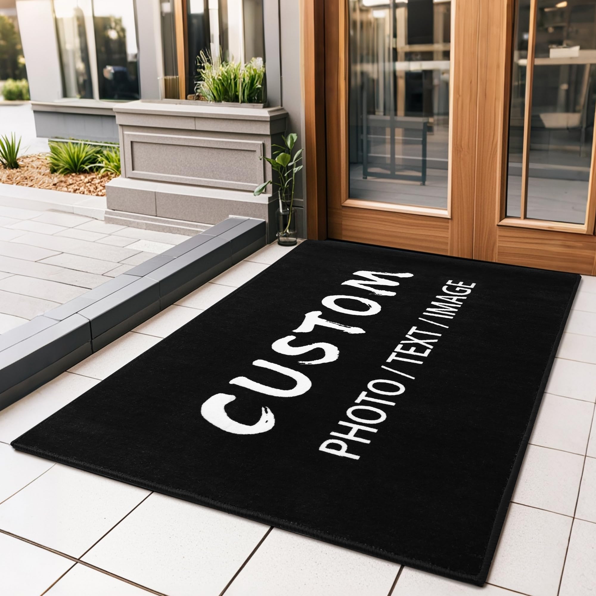 Amazon.com: Custom Rugs with Logo Personalized Doormat Welcome Carpet Business Entryway Floor ...