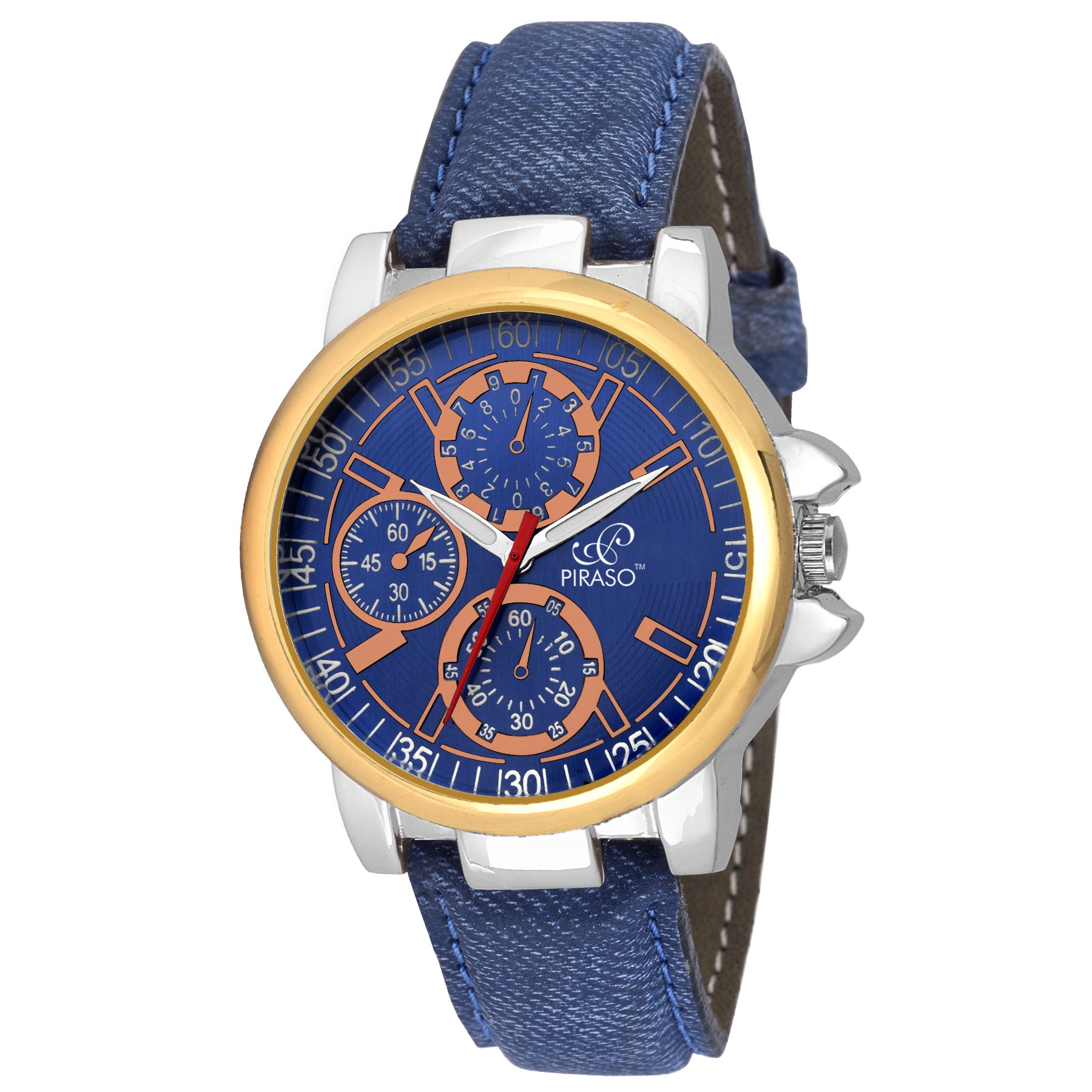 PIRASO Chronograph Pattern Analog Watch for Men-Blue (B072KDR5WN) Amazon Price History, Amazon Price Tracker