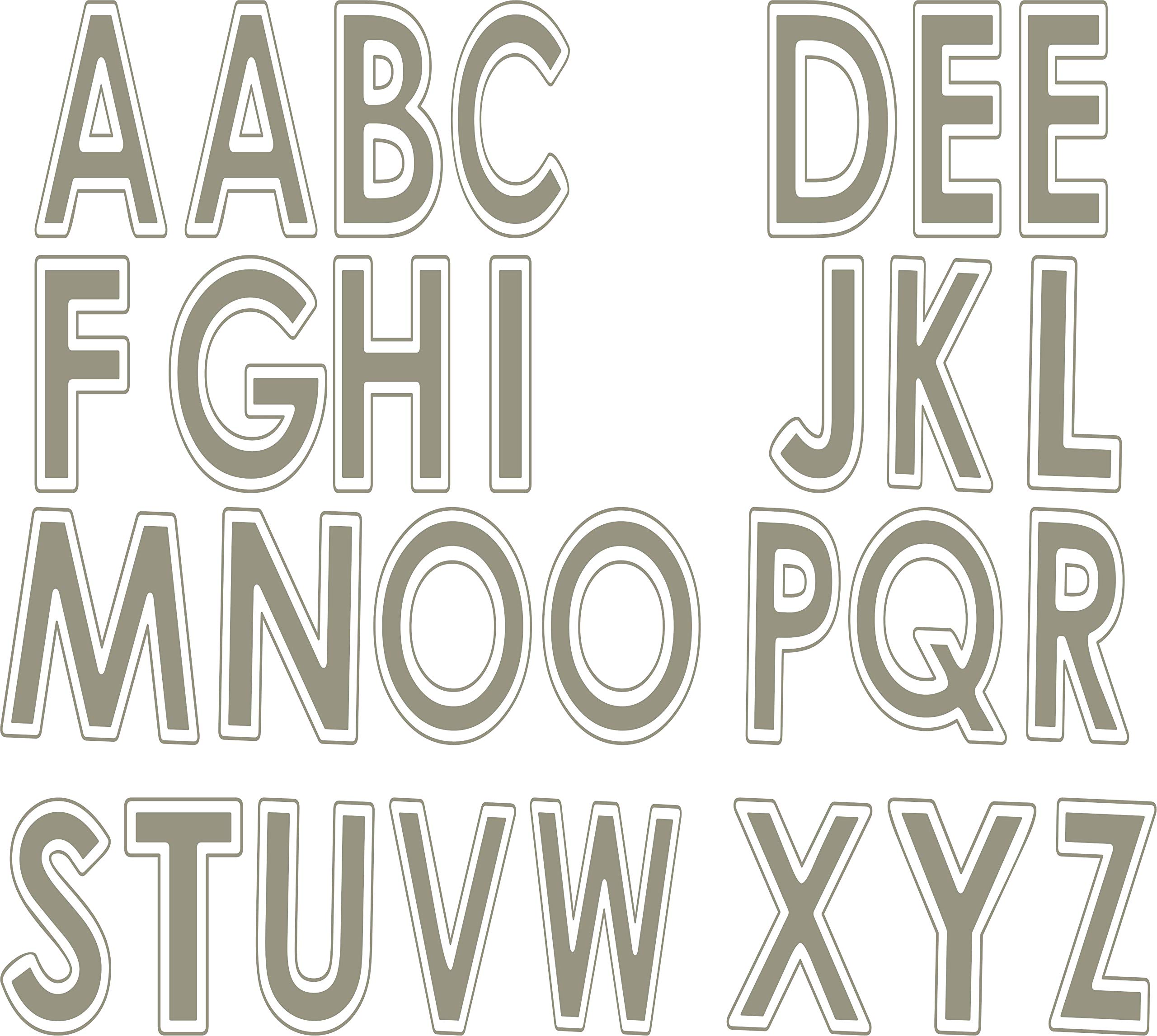 Amazon.com: SEC Apparel Iron-On 3" College Halo Fonts Letters (Gray)