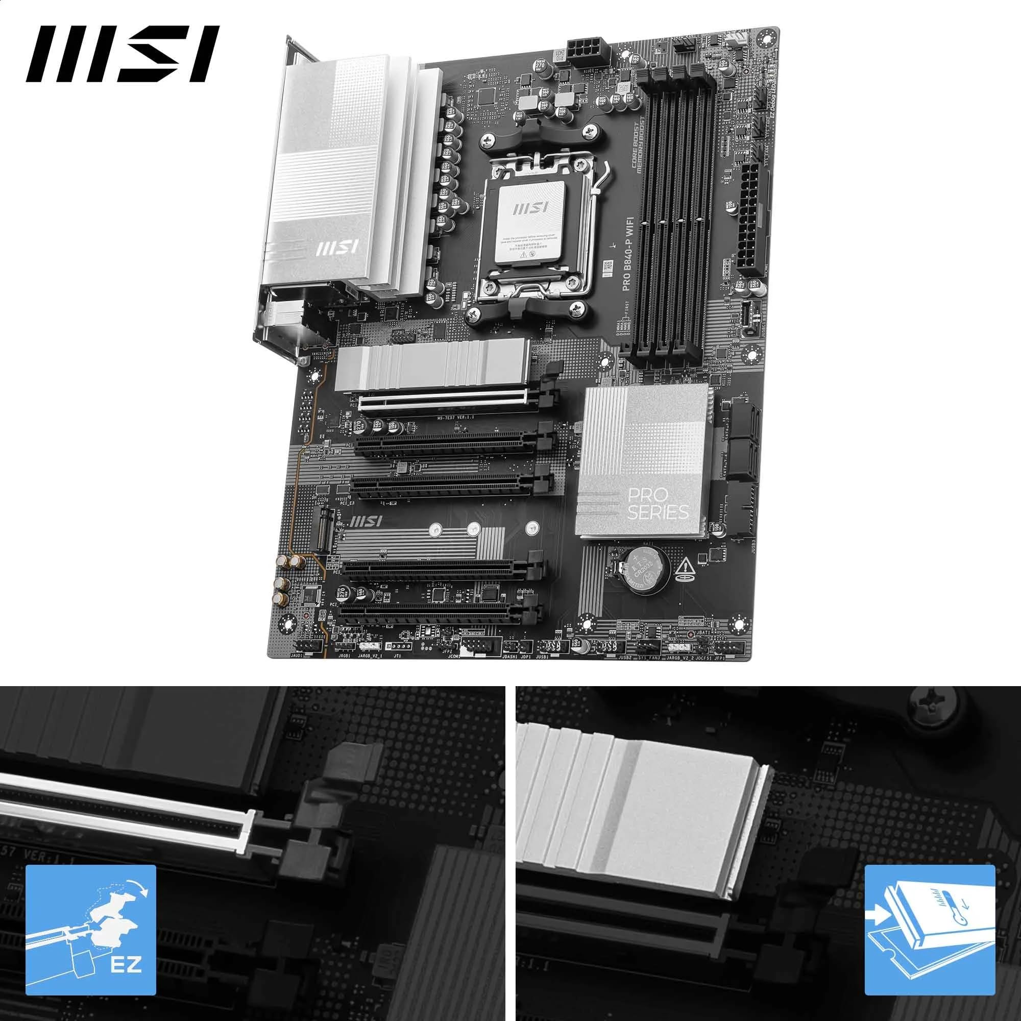 Amazon.com: MSI PRO B840-P WiFi Motherboard, ATX - Supports AMD
