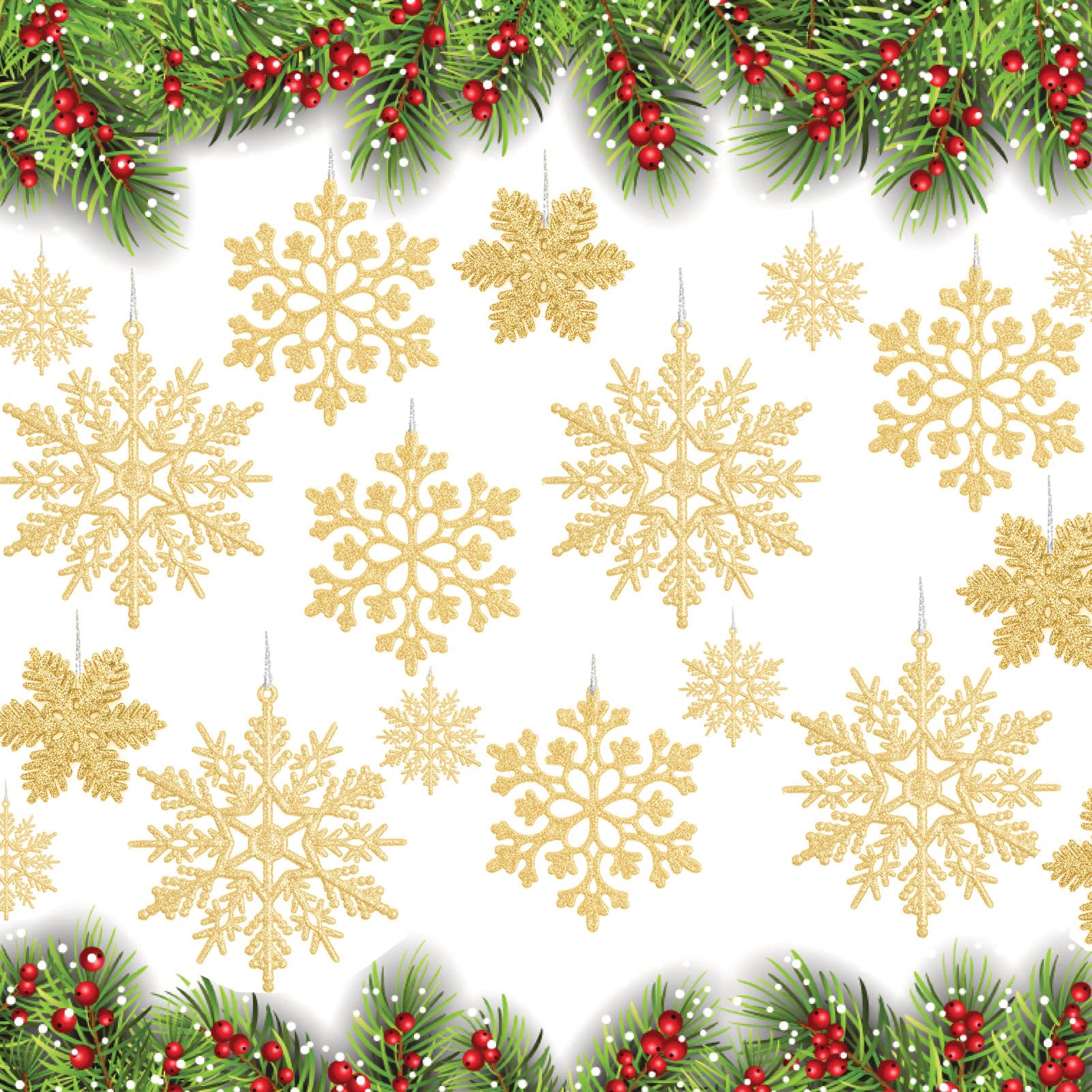 クリスマスツリースノーVer. Amazon.co.jp: Sitengle クリスマスツリー飾り 雪の結晶 36個セット