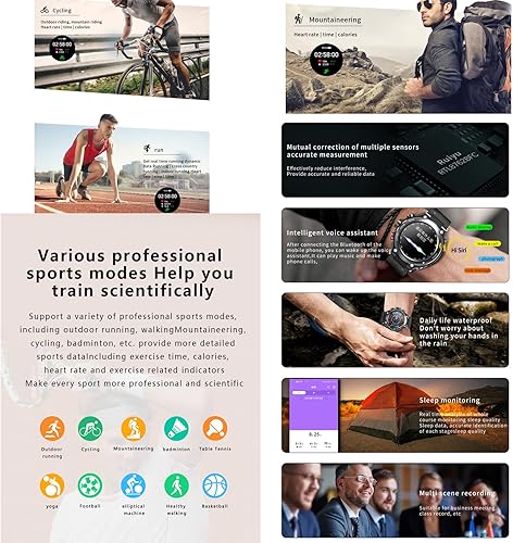 Vista 21 de T92 - Reloj inteligente con auriculares MP3, Bluetooth 3 en 1, reloj inteligente de 1.28 pulgadas, auriculares inalámbricos integrados, altavoz