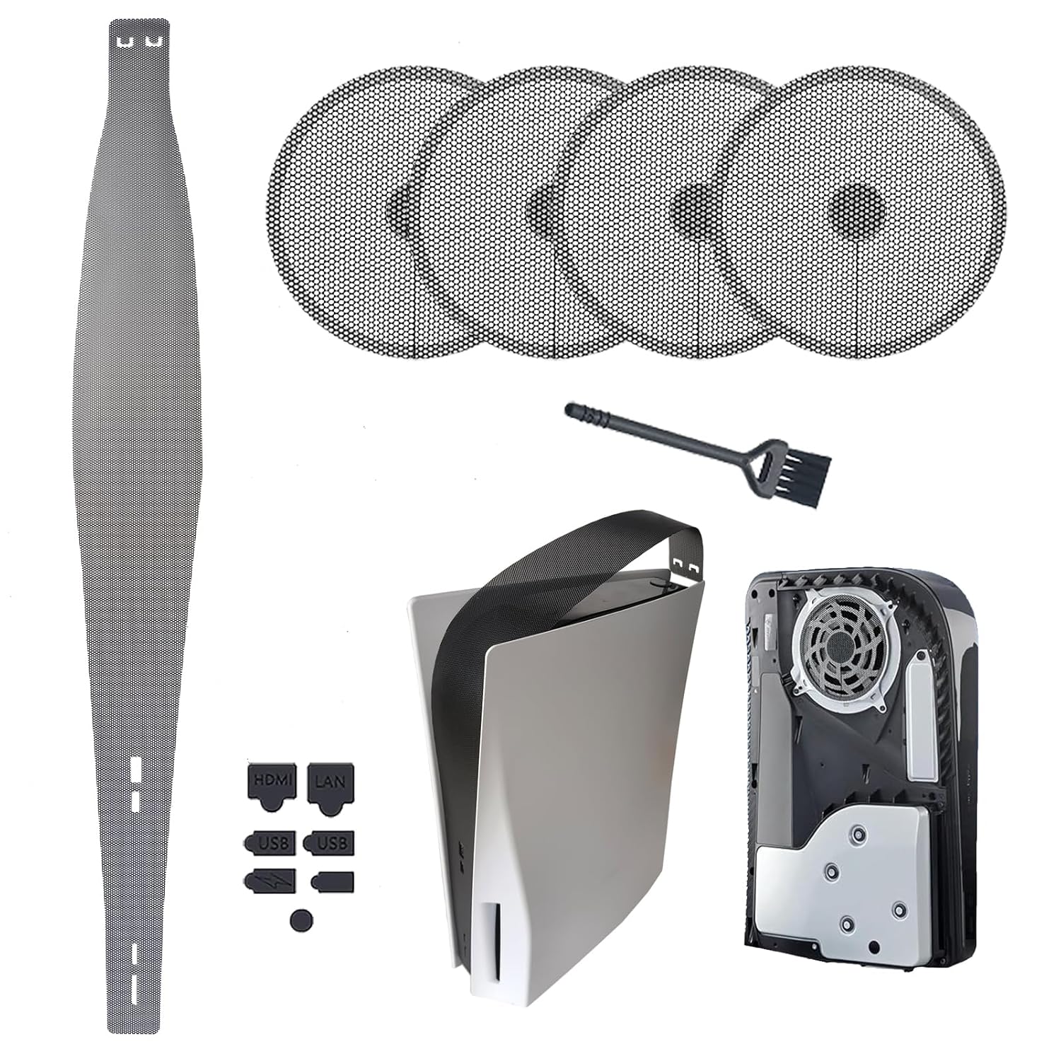 PS5 Dust Cover Net Fan Filter Heatsink Barrier - Anti-dust Cover for PlayStation 5 Optical Digital Version Accessories