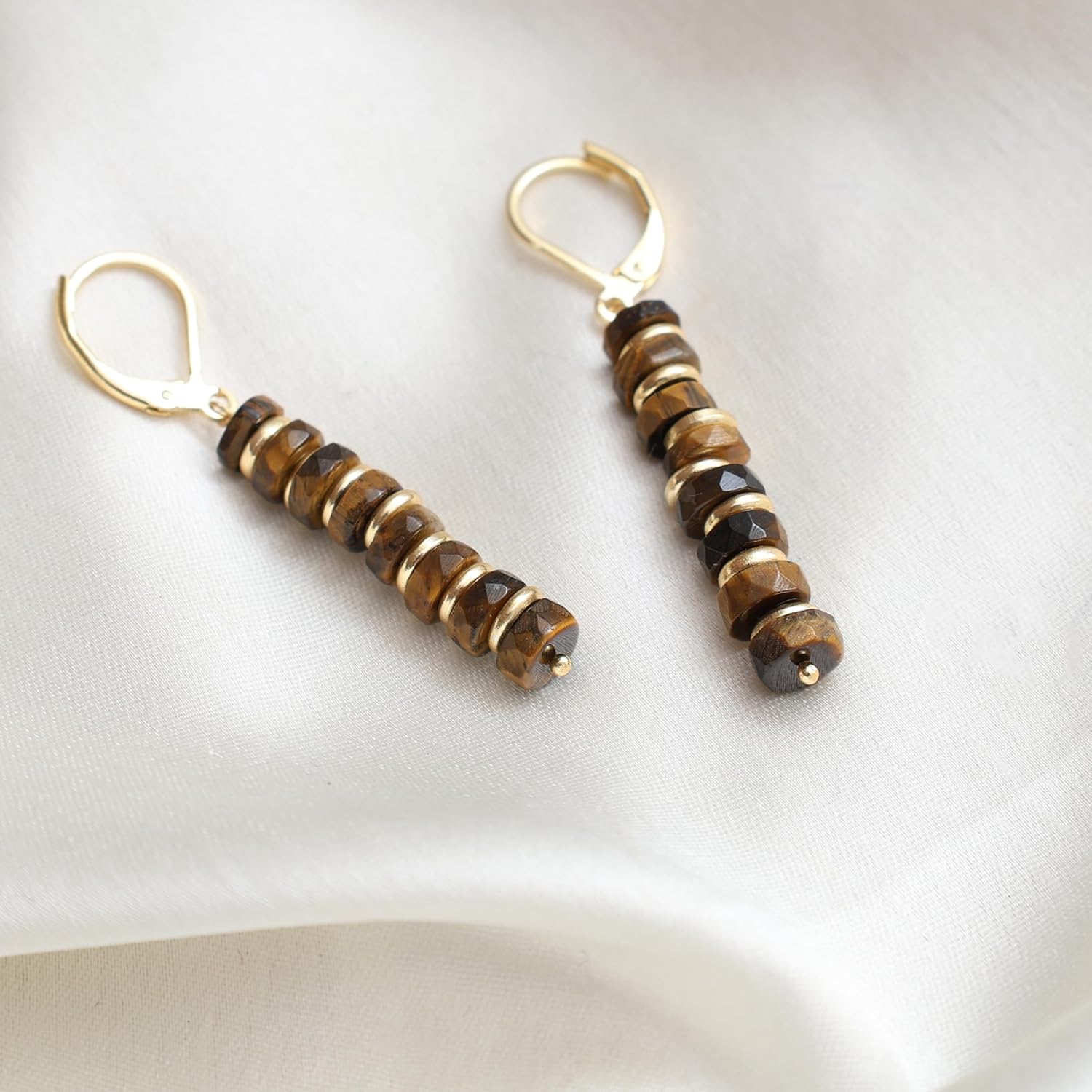 Natural Lightweight Beaded Dangling Earrings Gemstone Handmade Crystal Jewelry Hypoallergenic Non Tarnish Gold Plated Perfect Elegant Jewelry Gifts For Women - Image 6