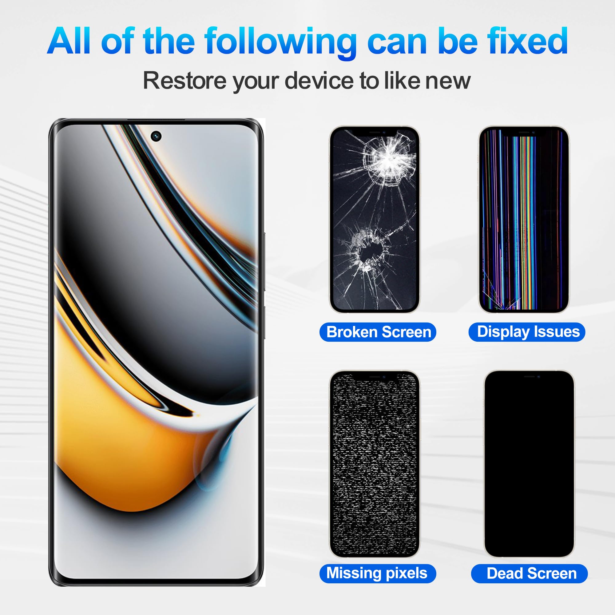 Pantalla Táctil AMOLED 6.7" Para Realme 11 Pro+/11 Pro/10 Pro+ - Incluye Kit De Herramientas Y Huella Digital