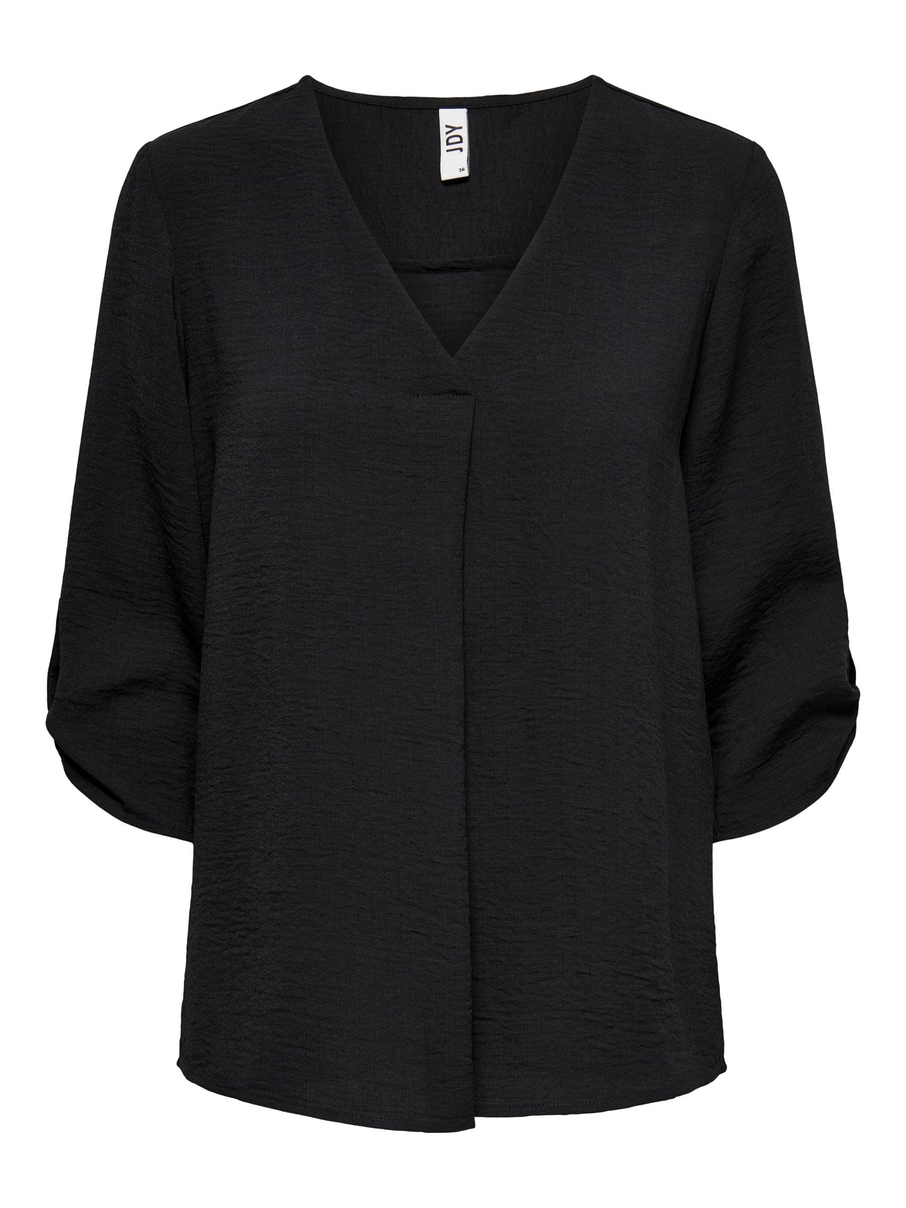 Jdy Jdydivya 3/4 Top Wvn Noos, Camicia Donna, Nero, 40-image