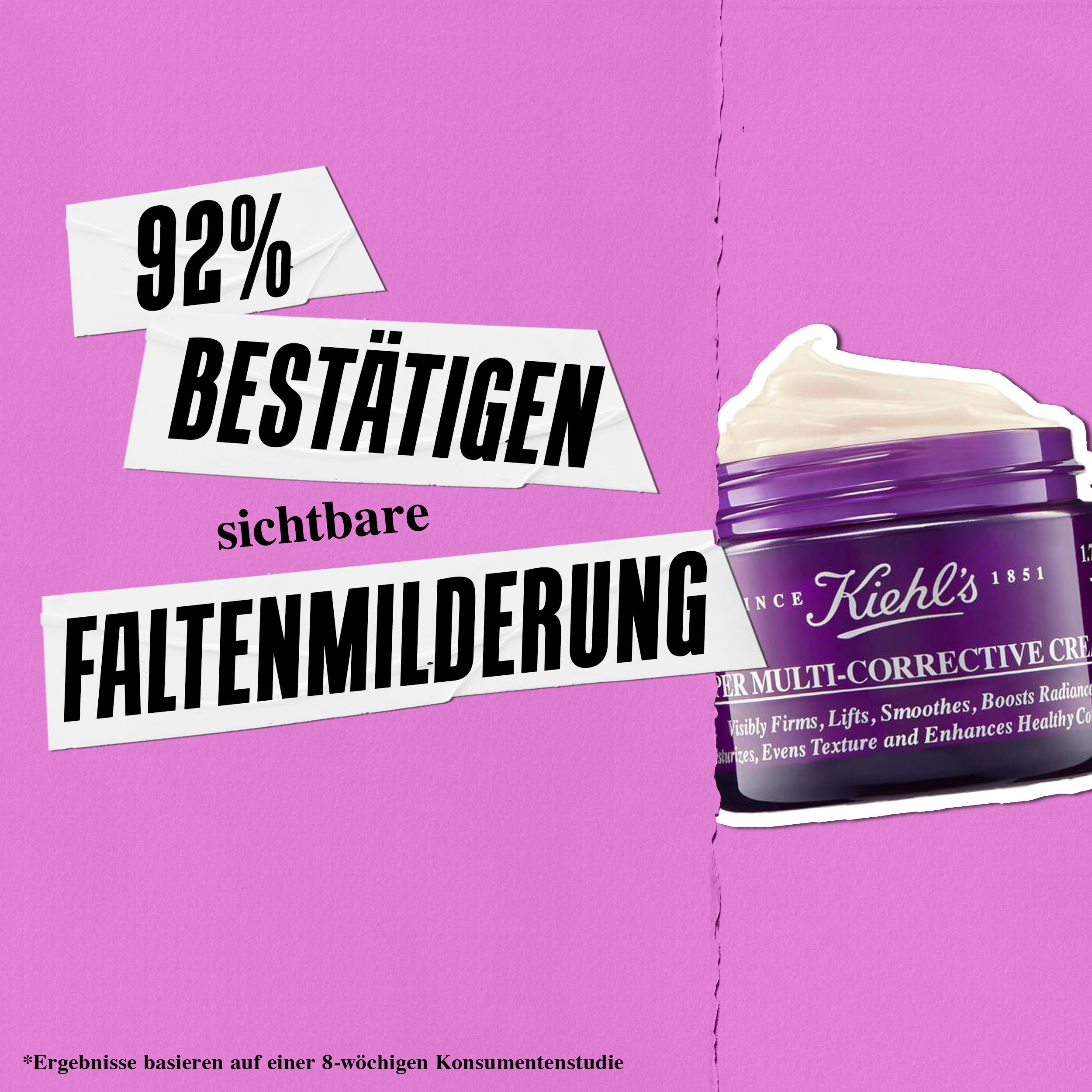 KIEHL'S Super Multi-Corrective Cream, Anti-Aging-Feuchtigkeitscreme, für revitalisierte, glatte, aufgepolsterte Haut, mit Proxylan und Adenosin